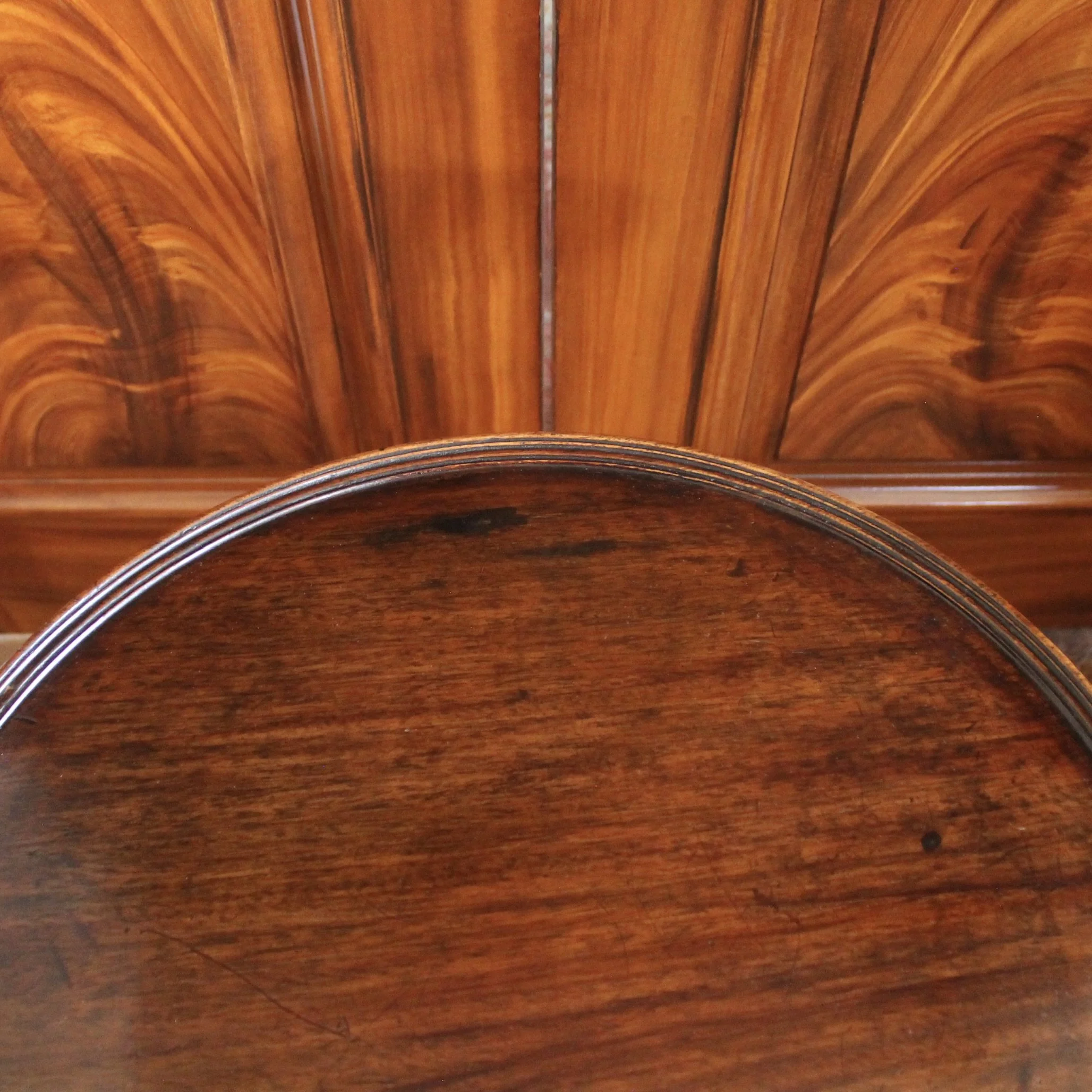 Small Georgian Mahogany Tilt Top Candle Stand Table