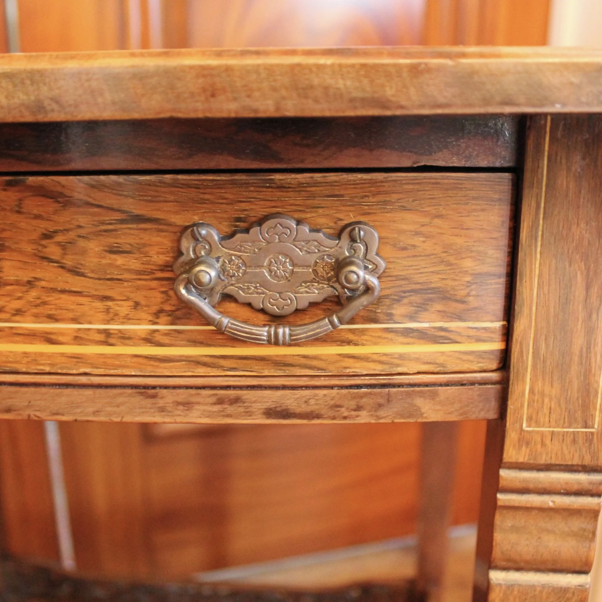 Small Edwardian Inlaid Rosewood Pembroke Table