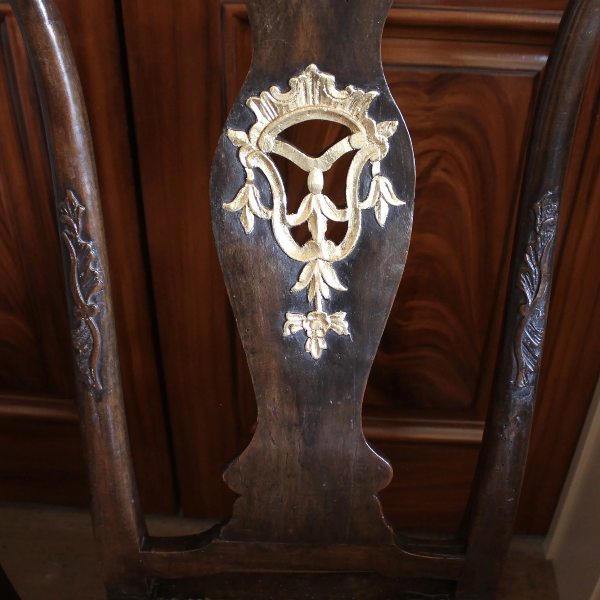 Pair of Portuguese Rococo Carved Side Chairs