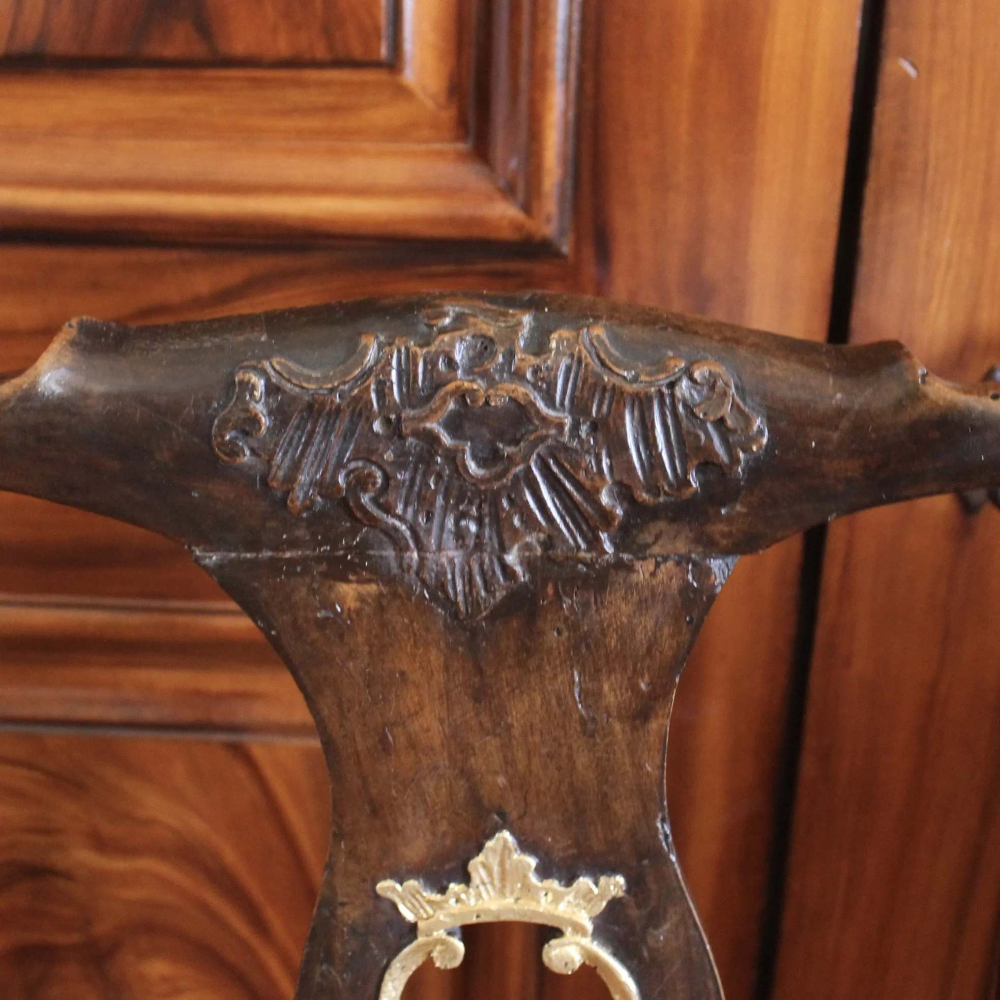 Pair of Portuguese Rococo Carved Side Chairs