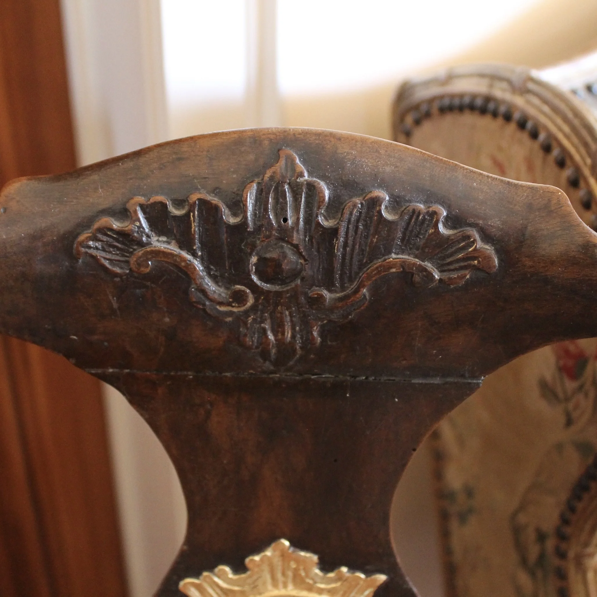 Pair of Portuguese Rococo Carved Side Chairs