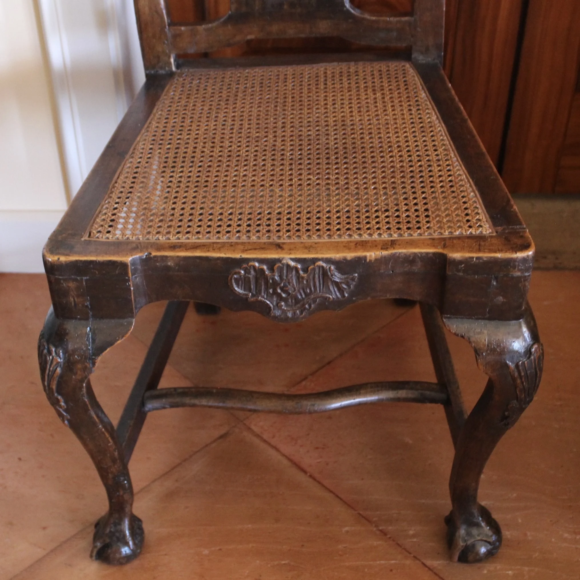 Pair of Portuguese Rococo Carved Side Chairs