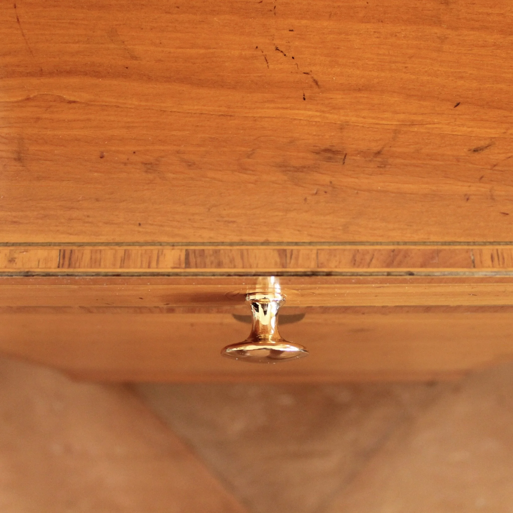 Satinwood George III Marquetry Cellarette -Octagonal