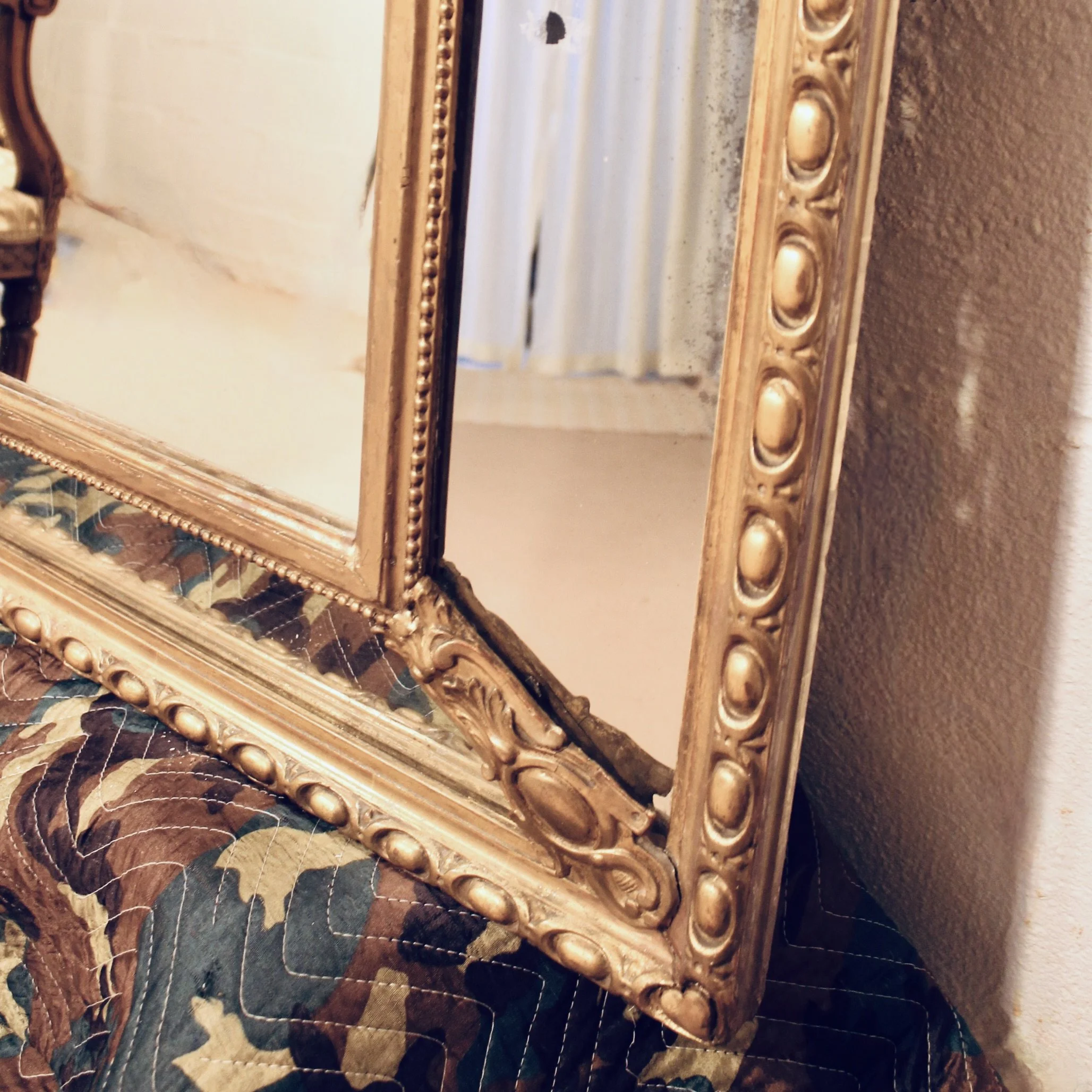 Large French Borderglass Pier Mirror