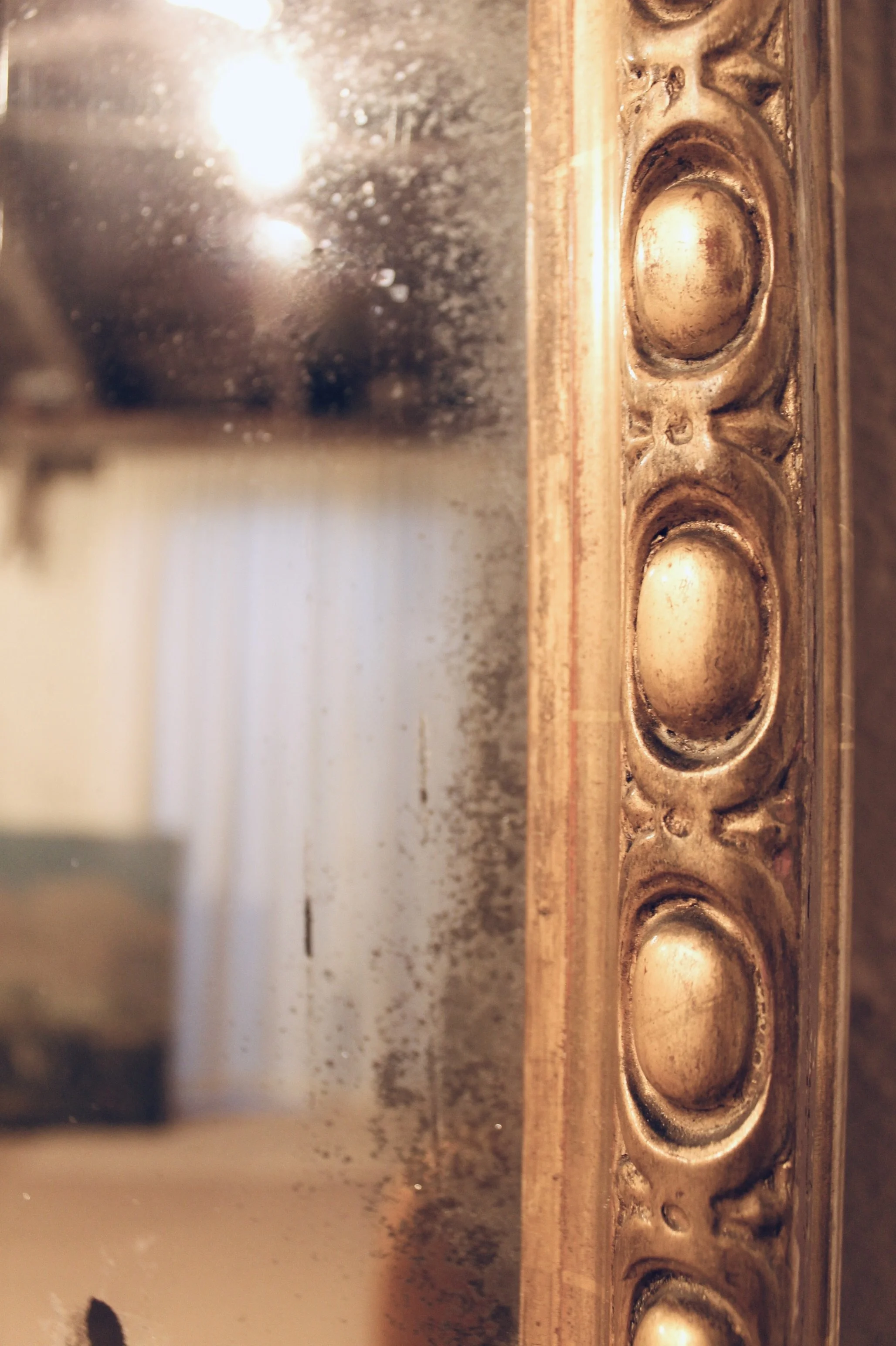 Large French Borderglass Pier Mirror