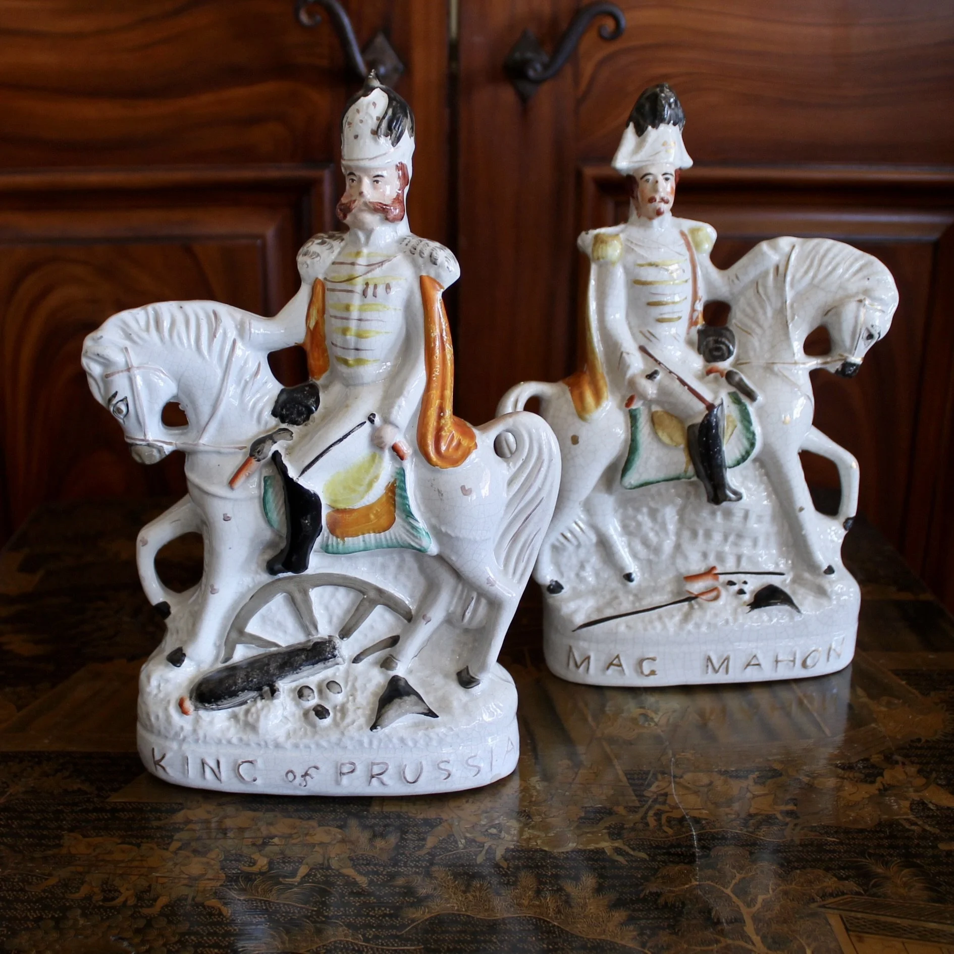 Pair of Staffordshire Figures on Horseback