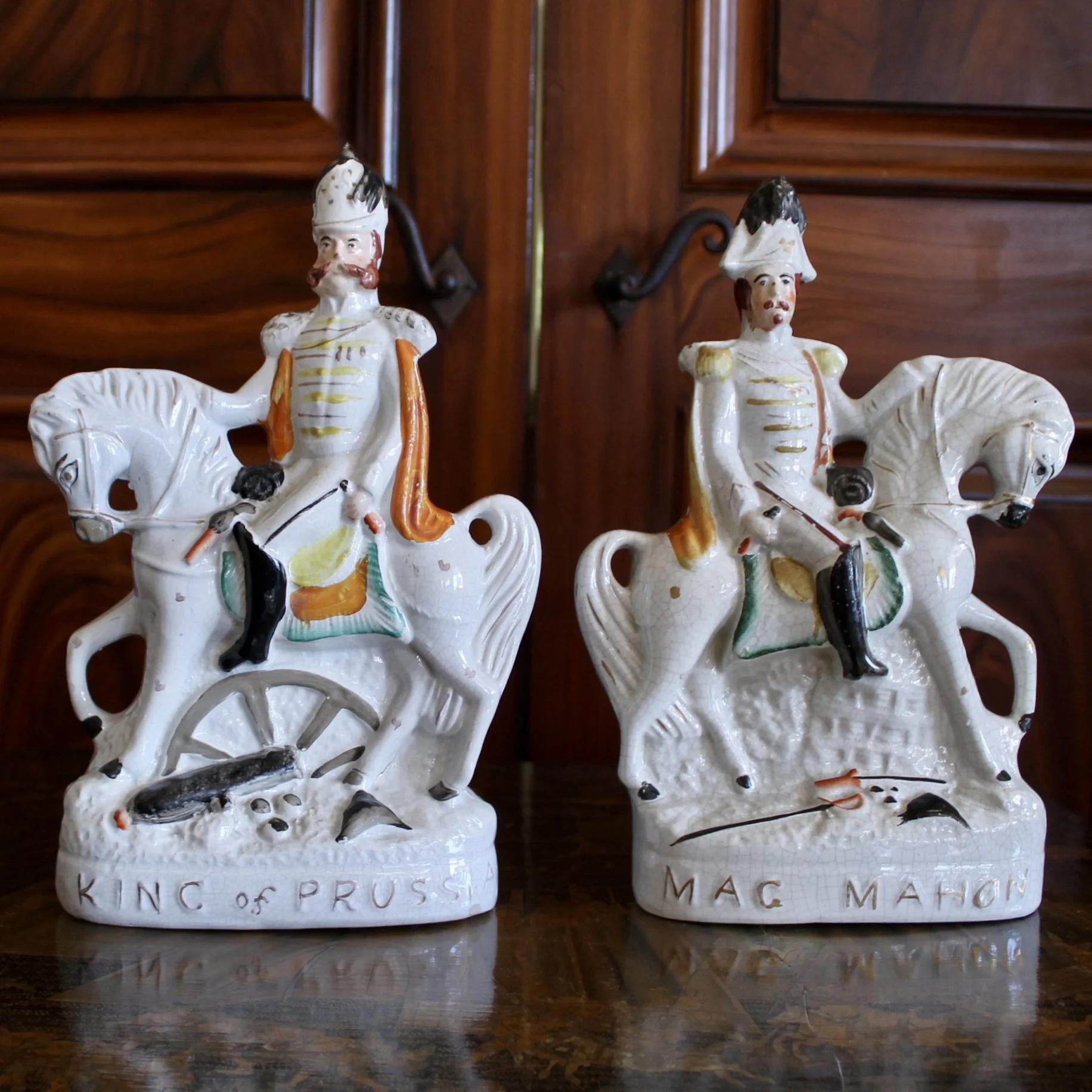 Pair of Staffordshire Figures on Horseback