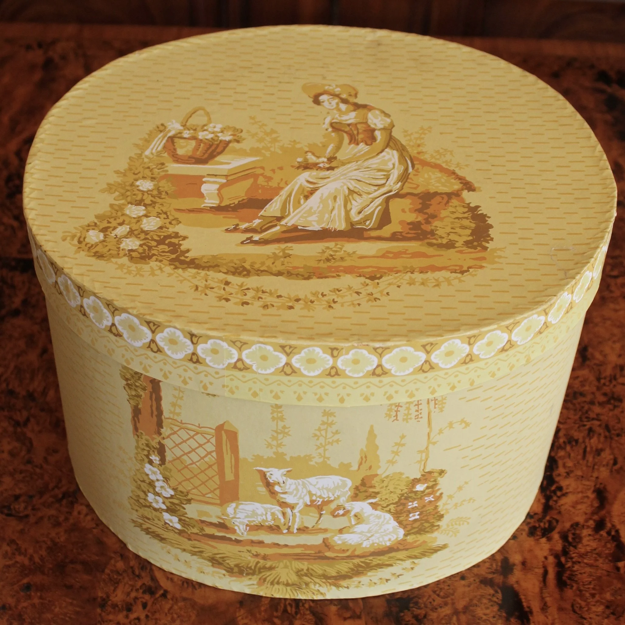 American Chartreuse Scenic Wallpaper Vintage Bandbox