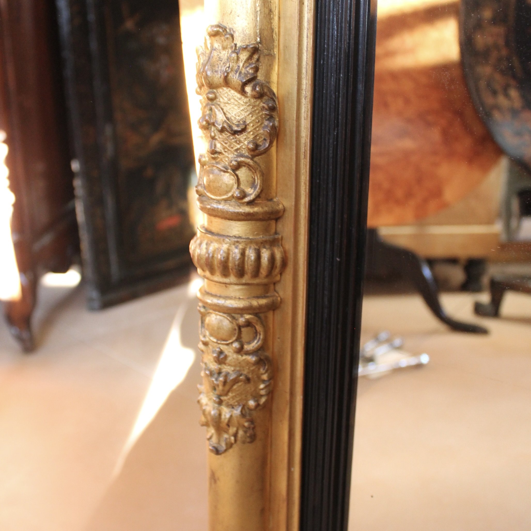 Large Swedish Giltwood Tabernacle Pier Mirror