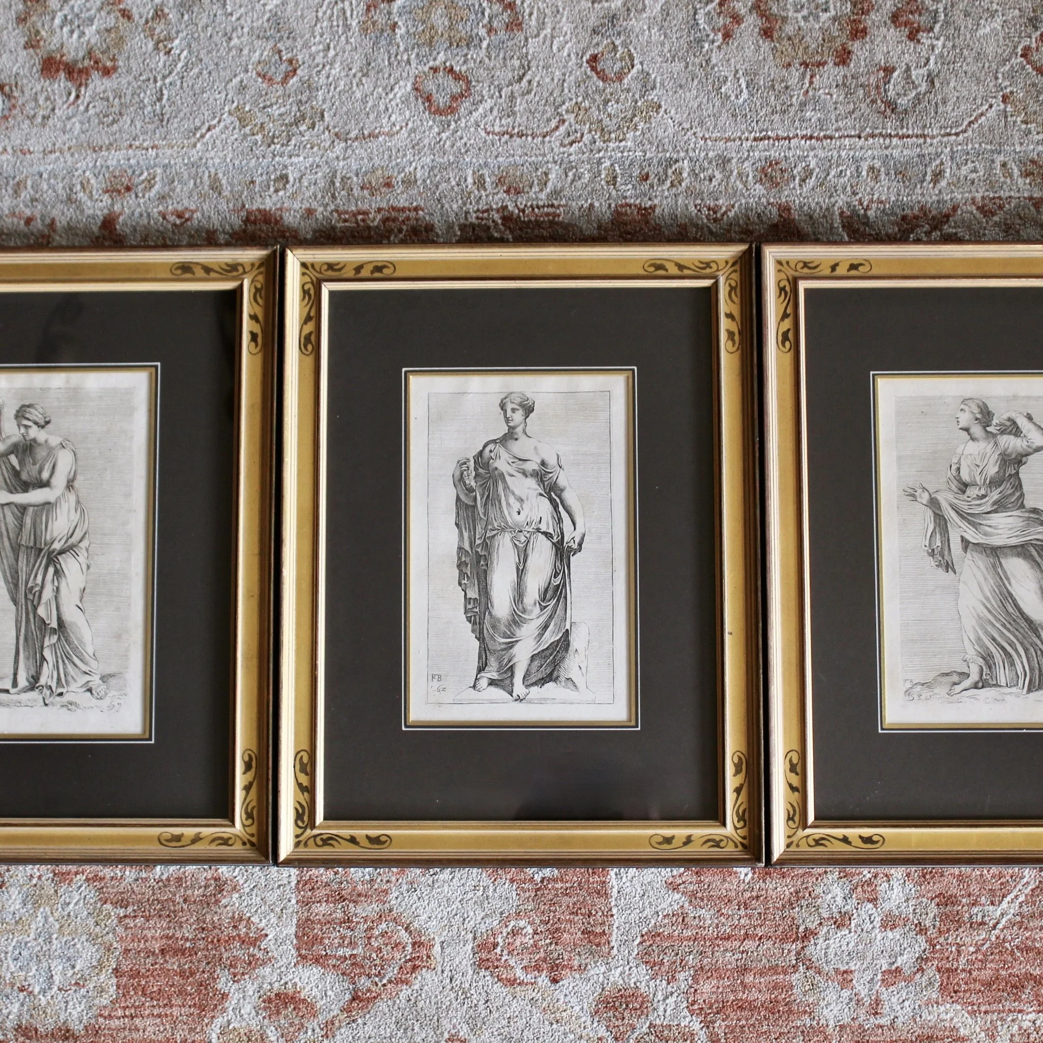 French 17th Century Classical Figure Engravings by François Perrier