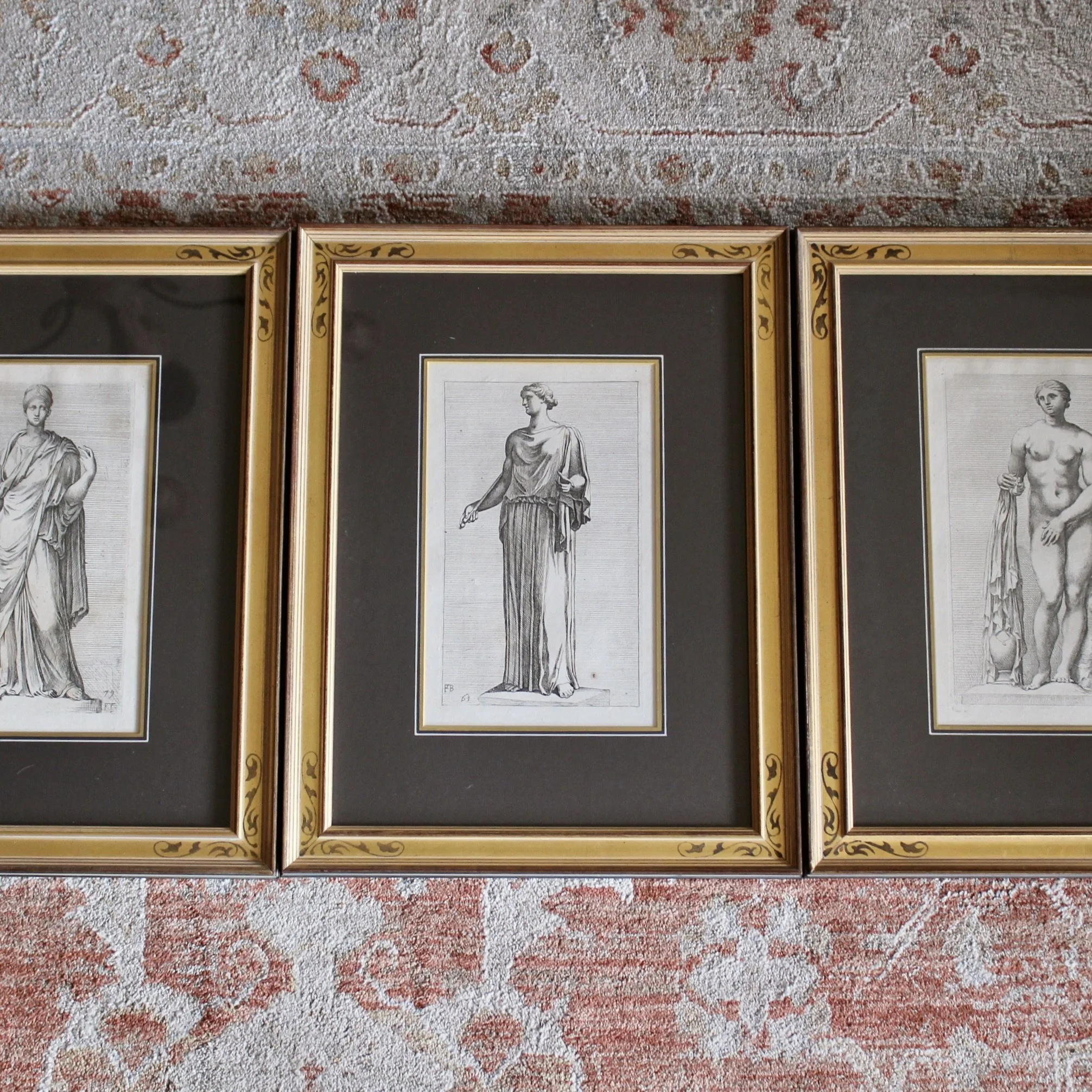 French 17th Century Classical Figure Engravings by François Perrier
