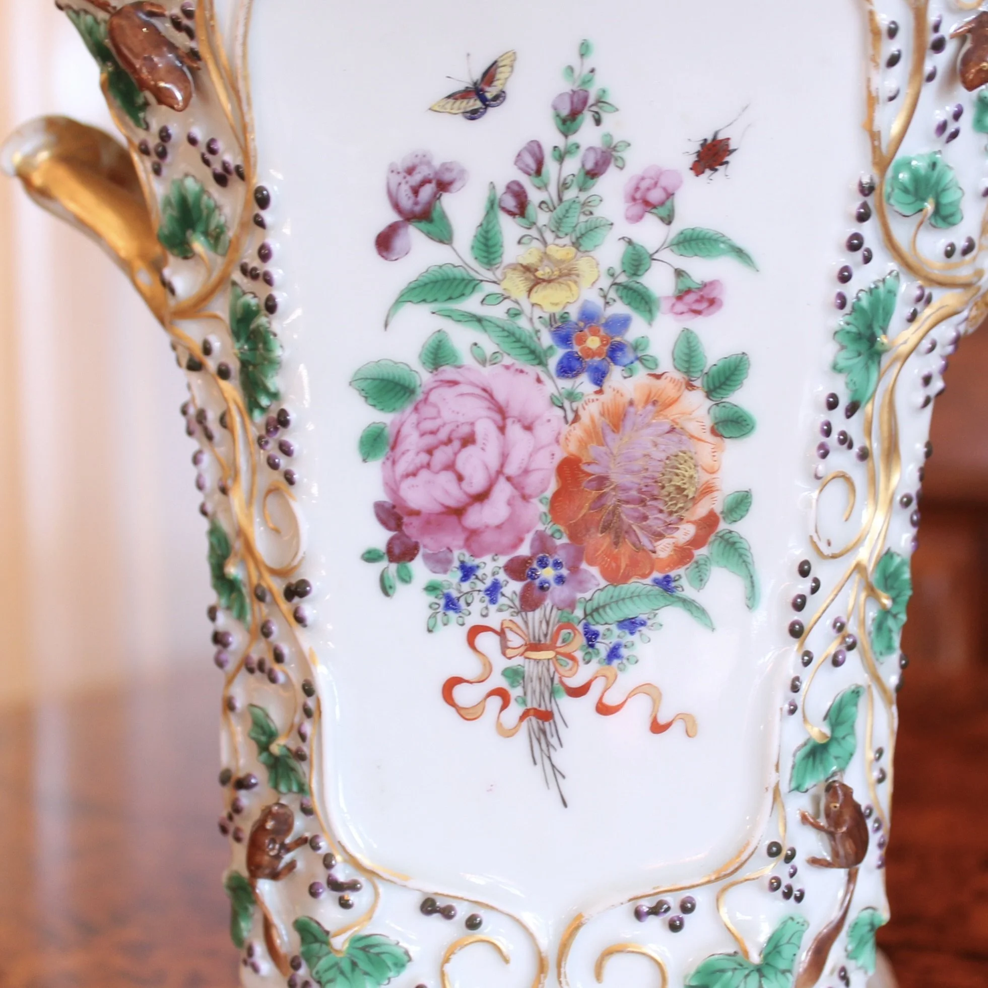 Chinese Export Bough Pot, 19th Century Famille Rose