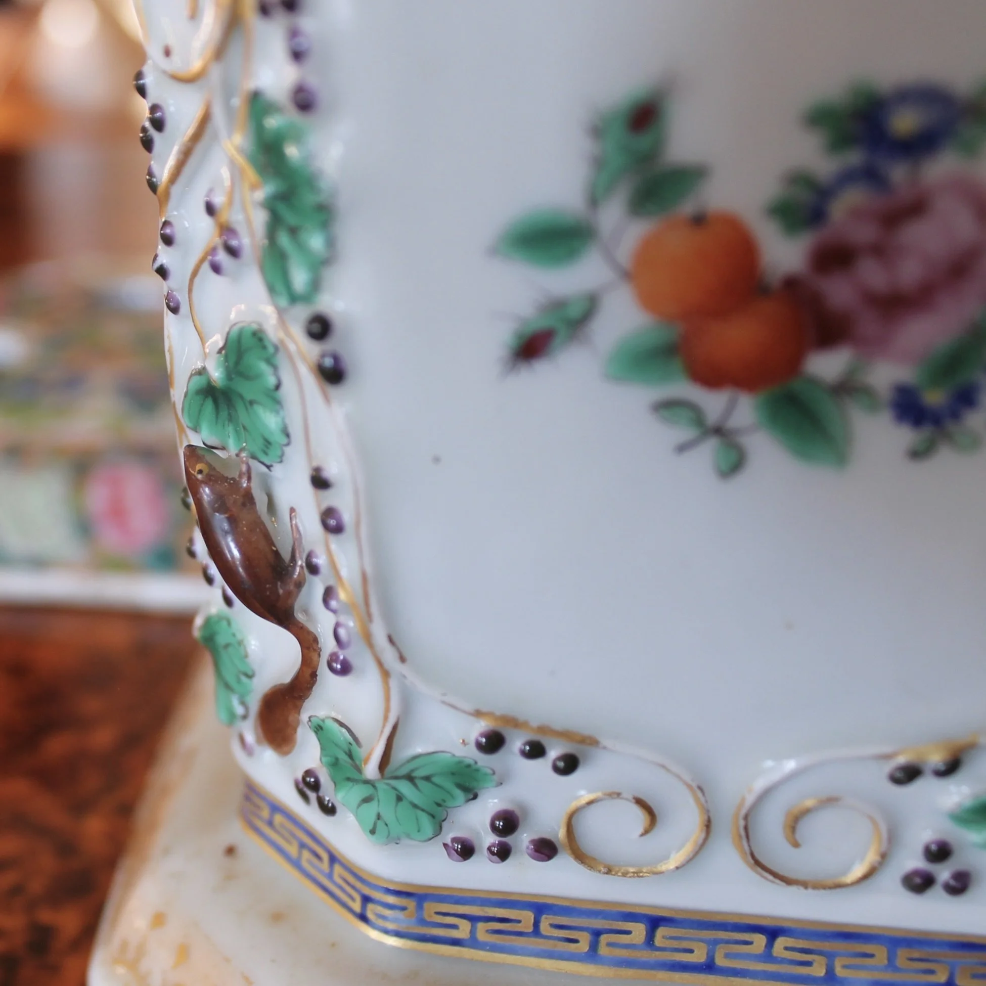 Chinese Export Bough Pot, 19th Century Famille Rose