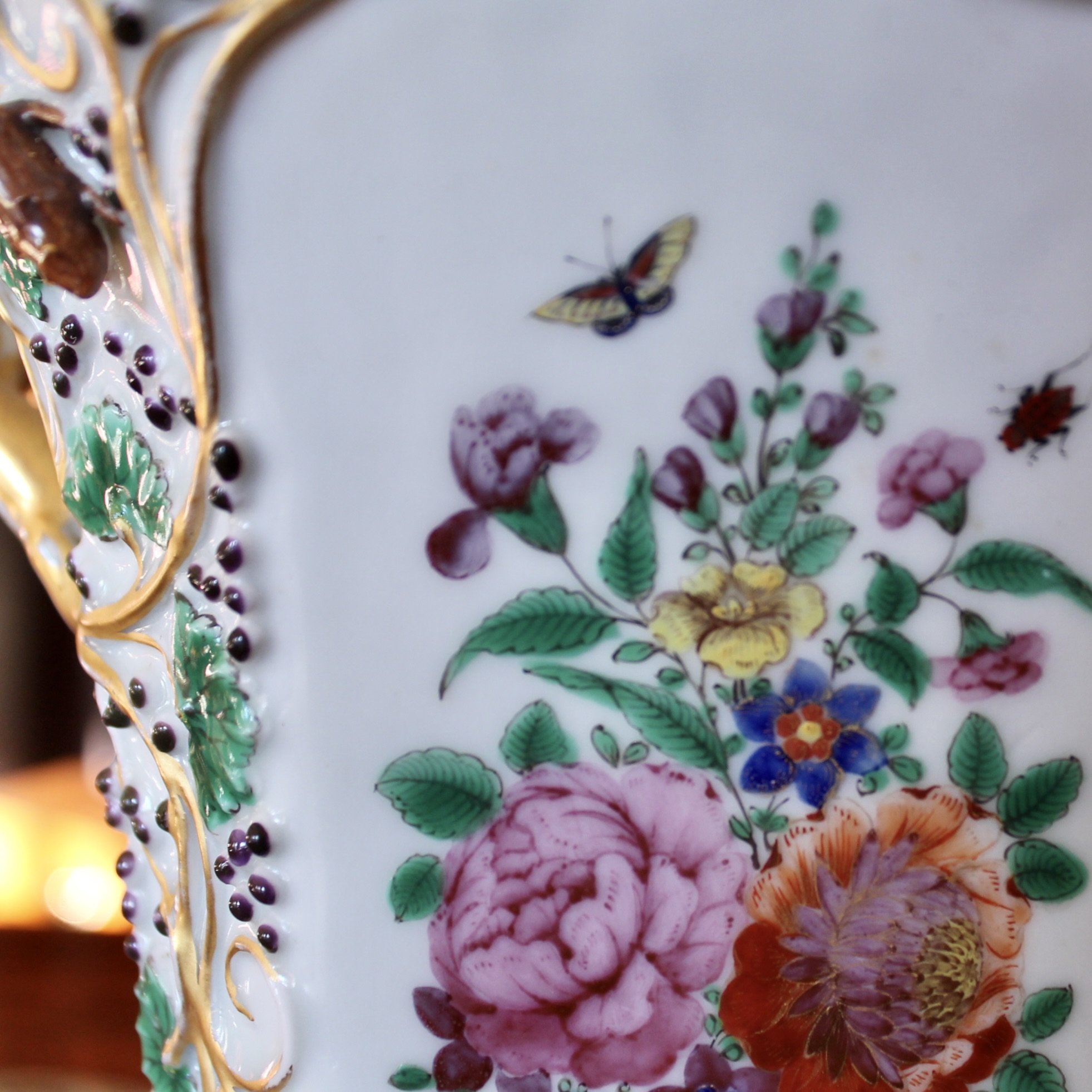 Chinese Export Bough Pot, 19th Century Famille Rose