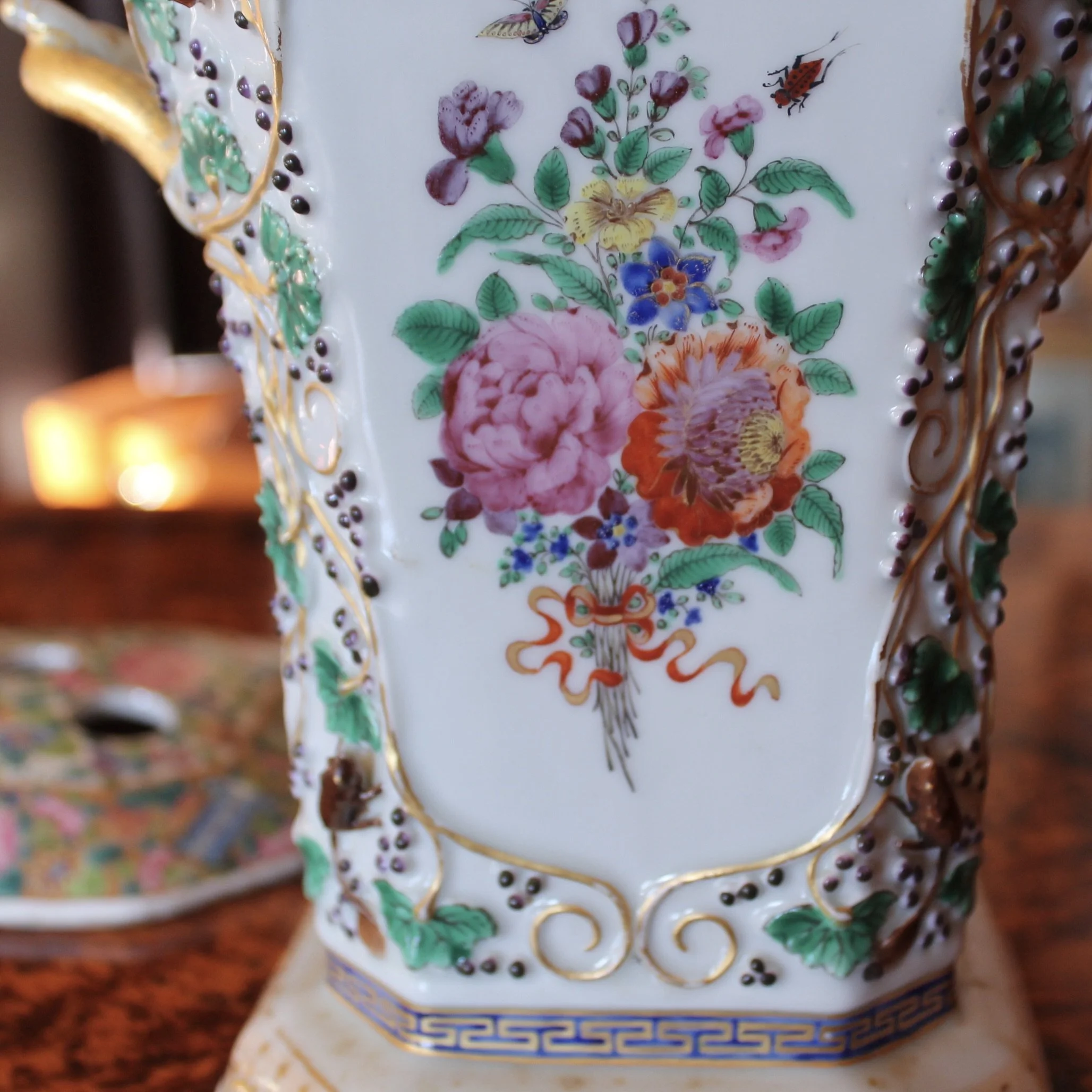Chinese Export Bough Pot, 19th Century Famille Rose