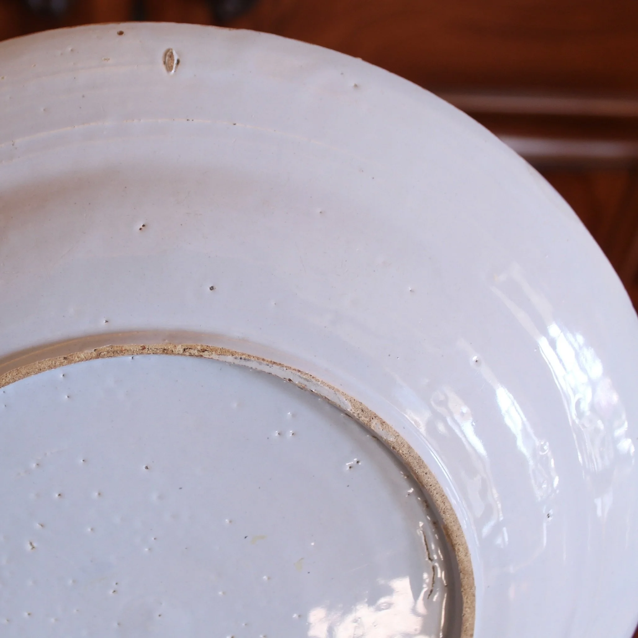 Large English Delft Charger with Parrot- 18th Century