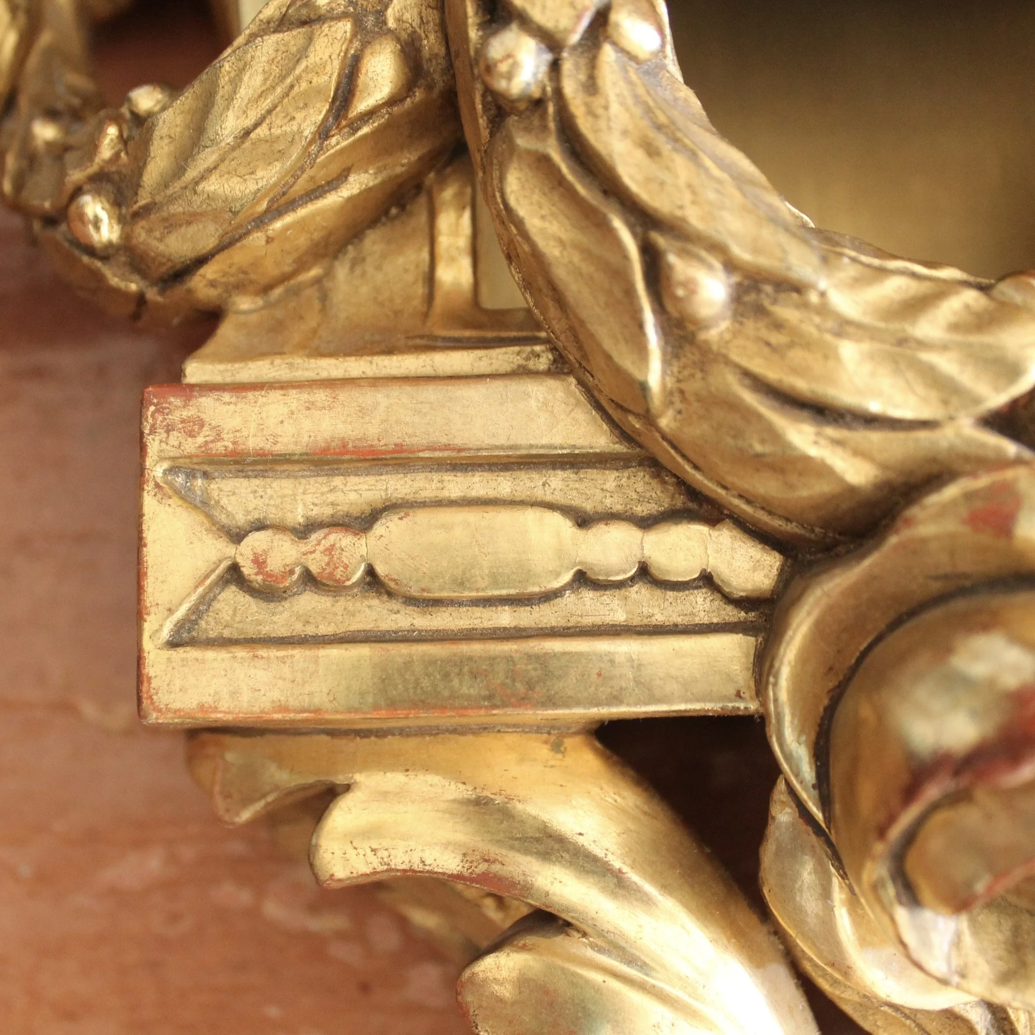 Swedish Gustavian Style Gilt Wood Cartel Clock, Georg Jensen Inc.