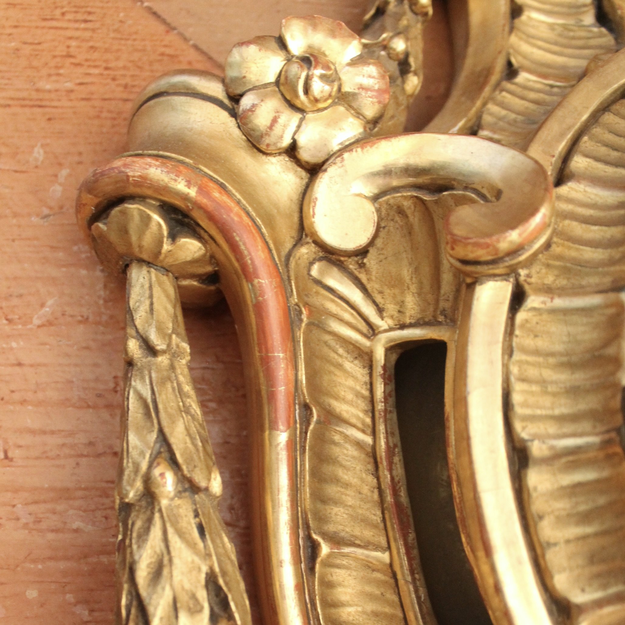 Swedish Gustavian Style Gilt Wood Cartel Clock, Georg Jensen Inc.