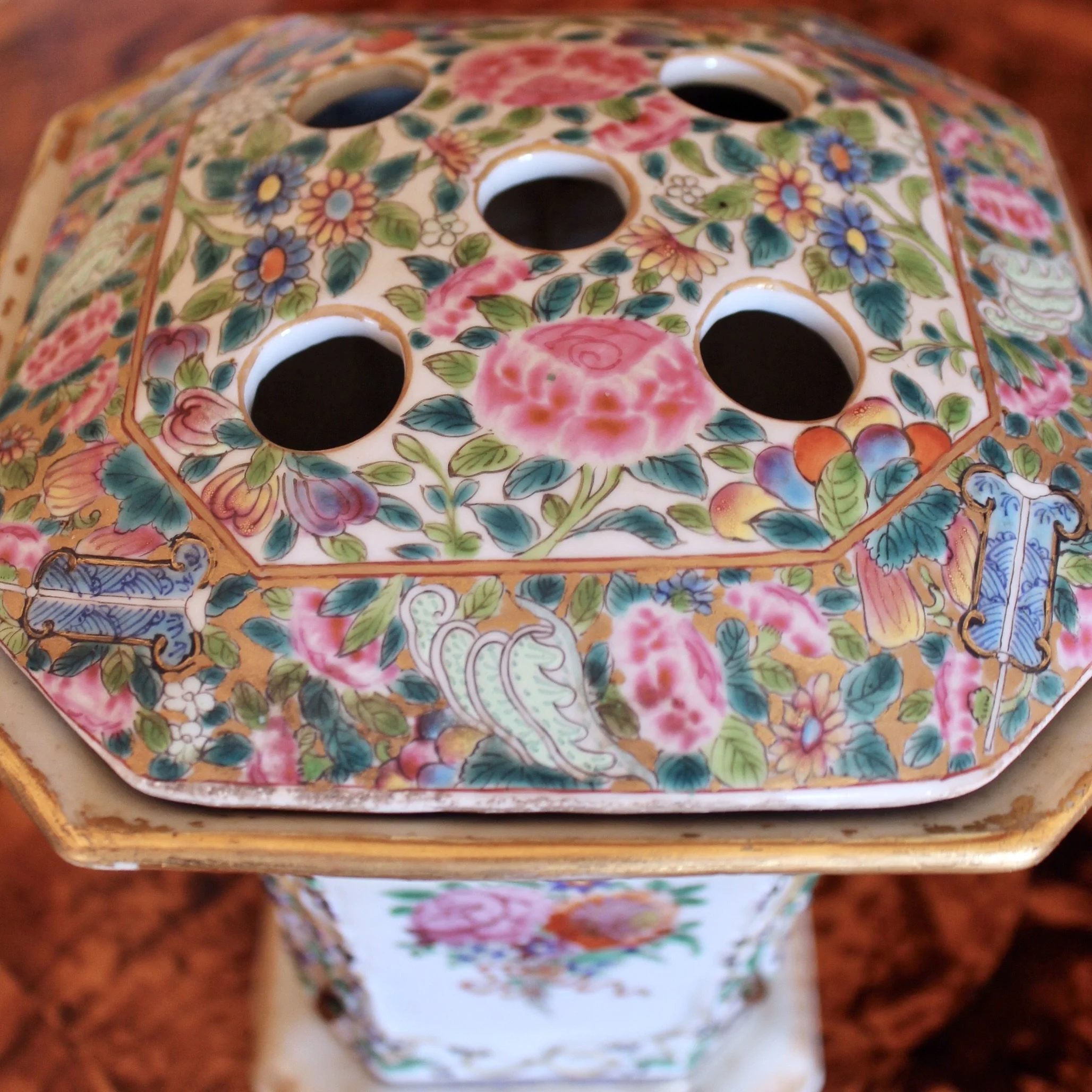 Chinese Export Bough Pot, 19th Century Famille Rose