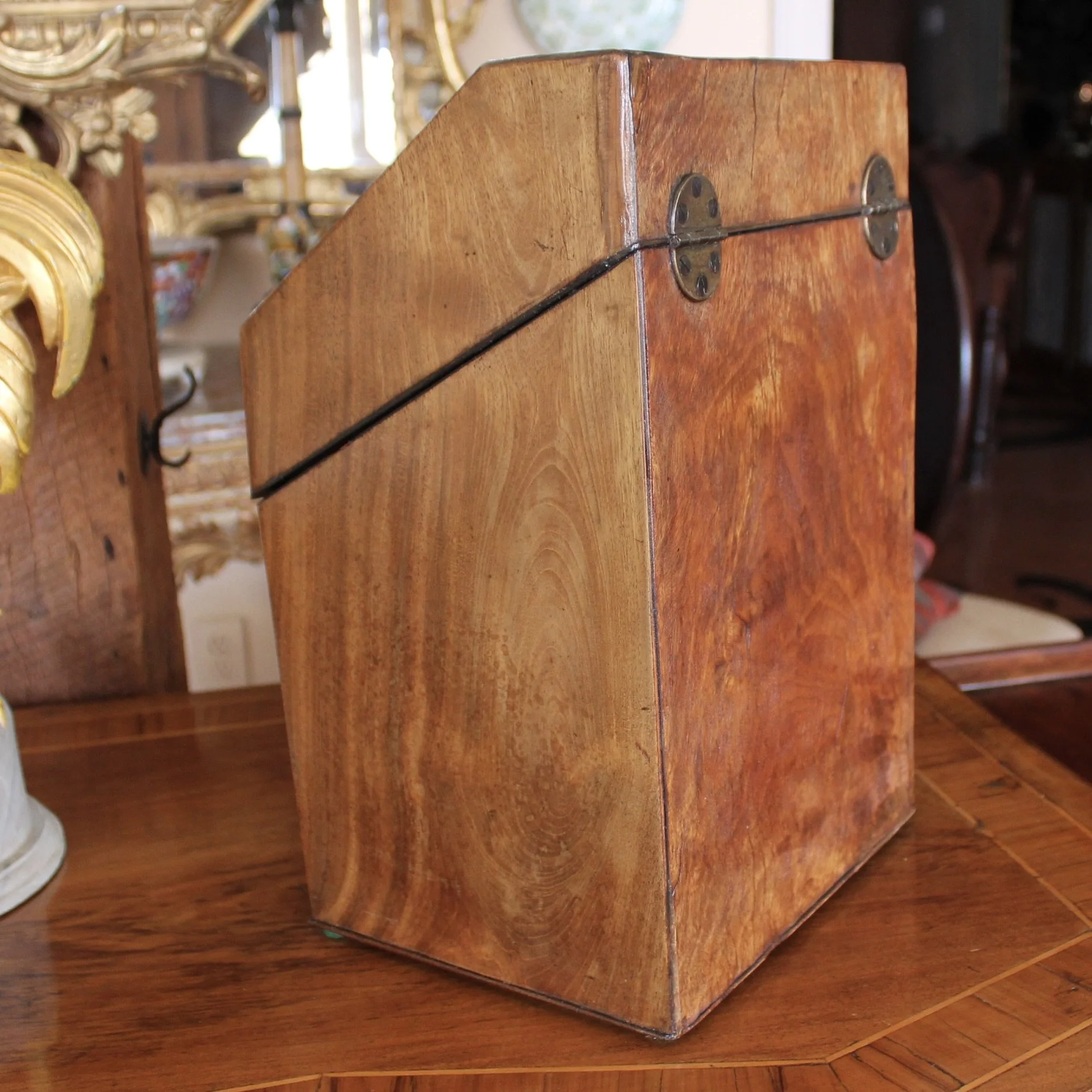 Georgian Inlaid Mahogany Knife Box / Letter Box