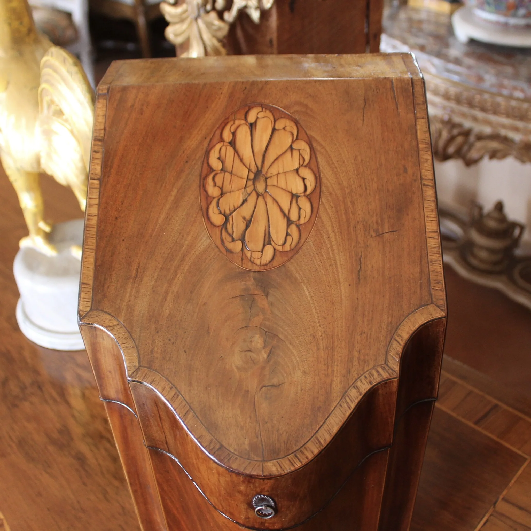 Georgian Inlaid Mahogany Knife Box / Letter Box