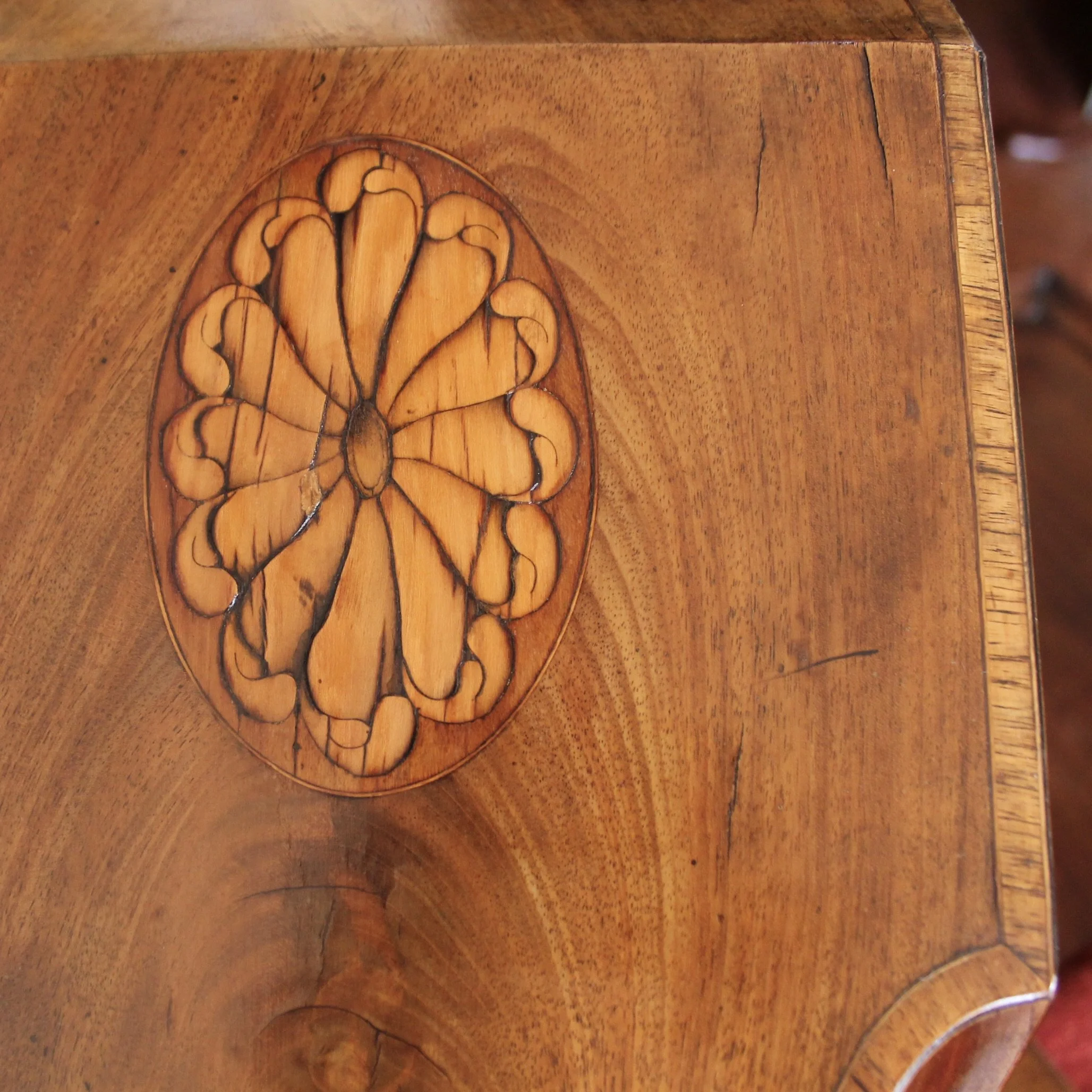 Georgian Inlaid Mahogany Knife Box / Letter Box