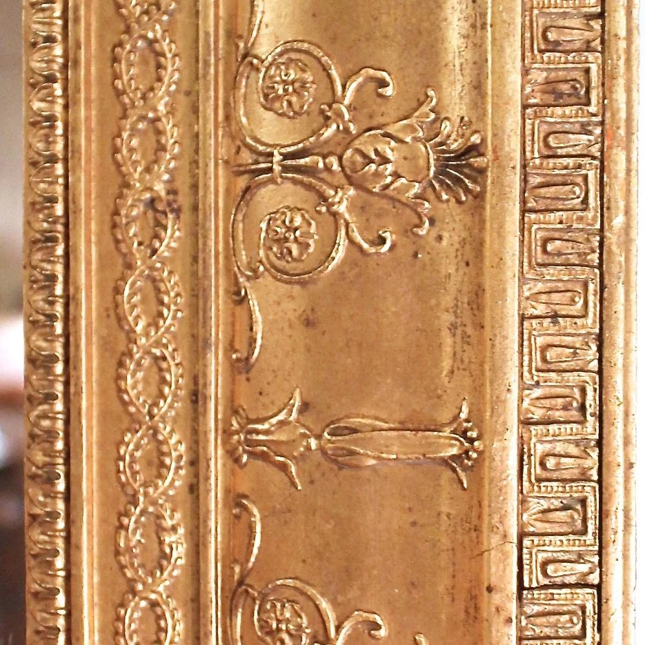 French Rectangular Gilt Charles X Mirror, 19th Century