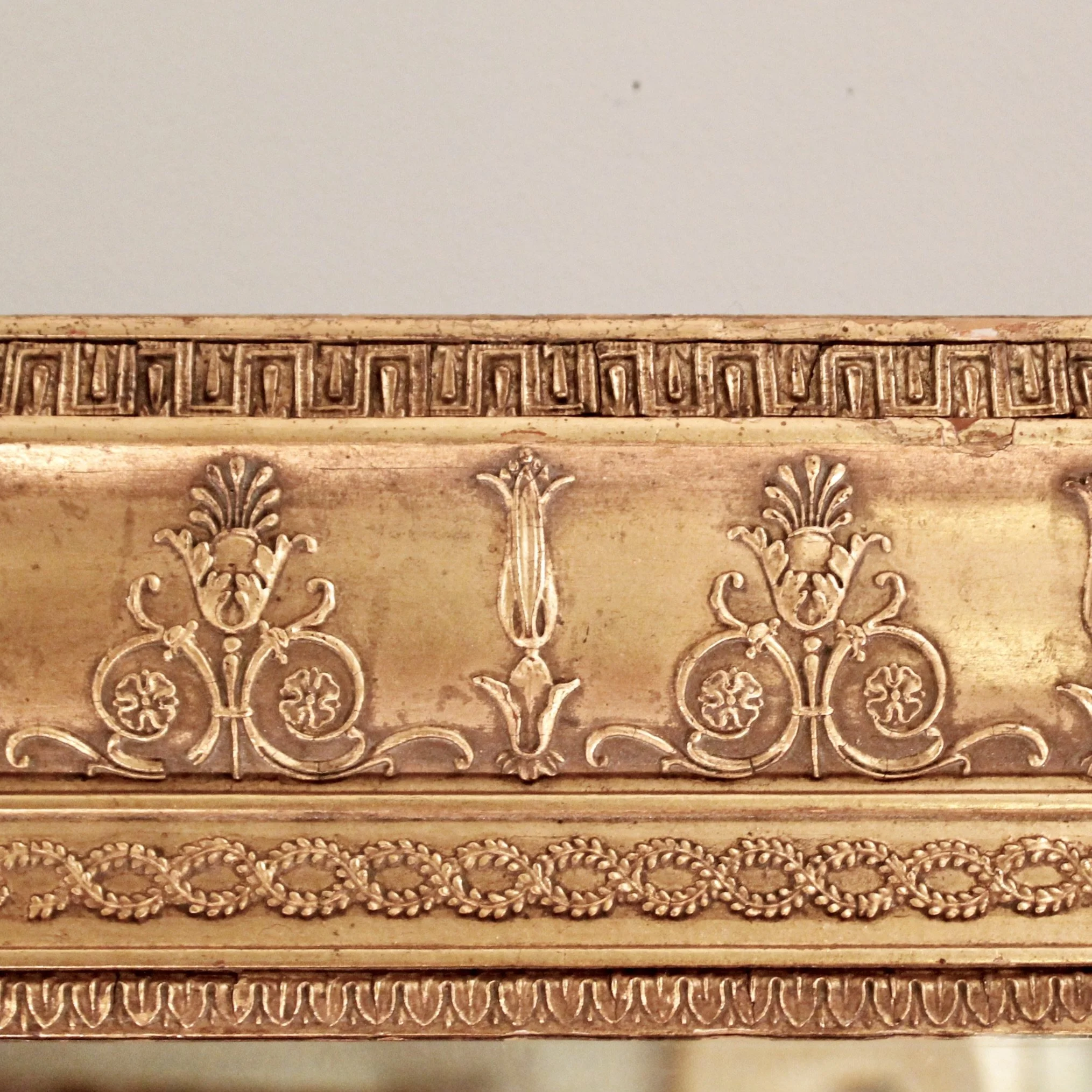 French Rectangular Gilt Charles X  Mirror