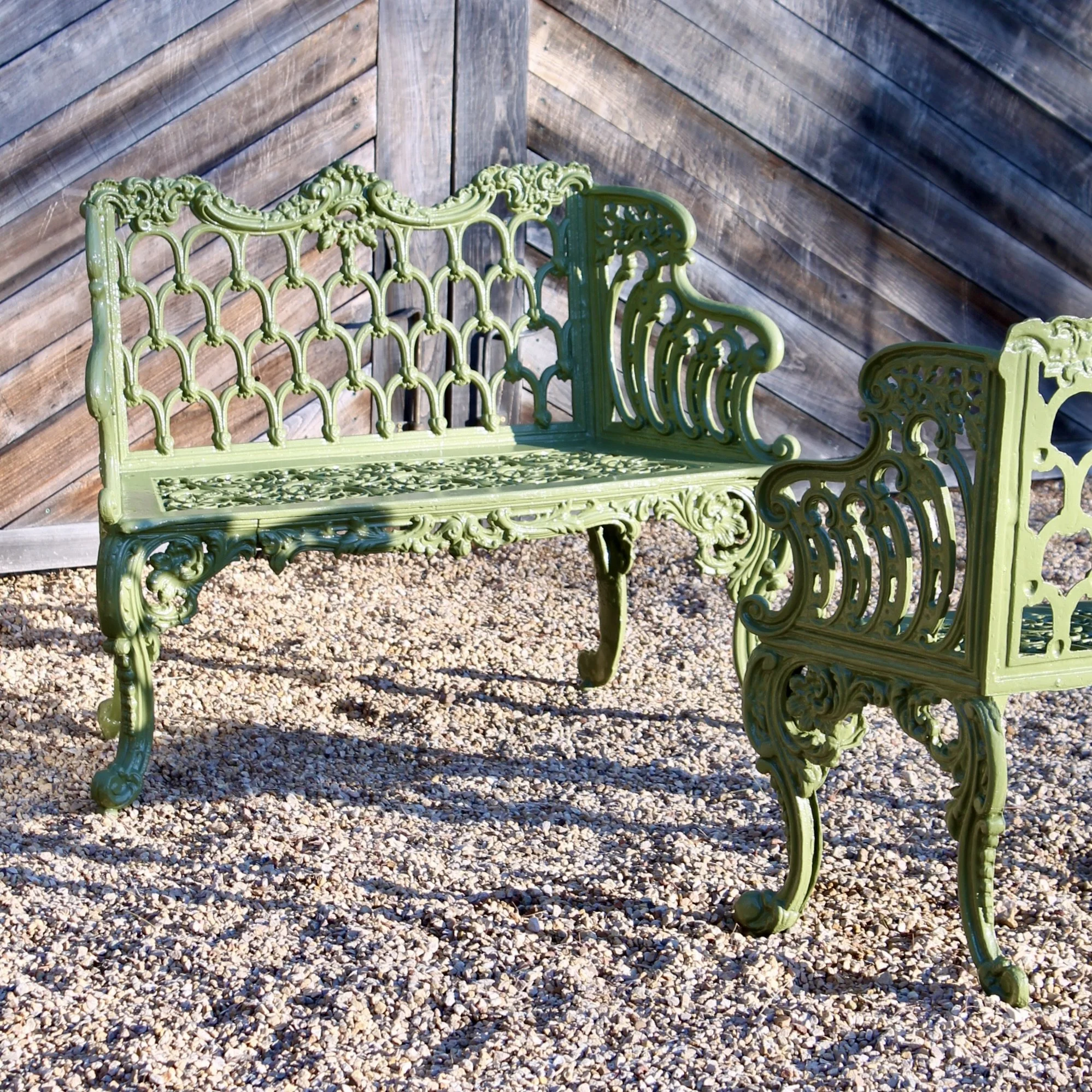 Pair of American "White House" Garden Benches