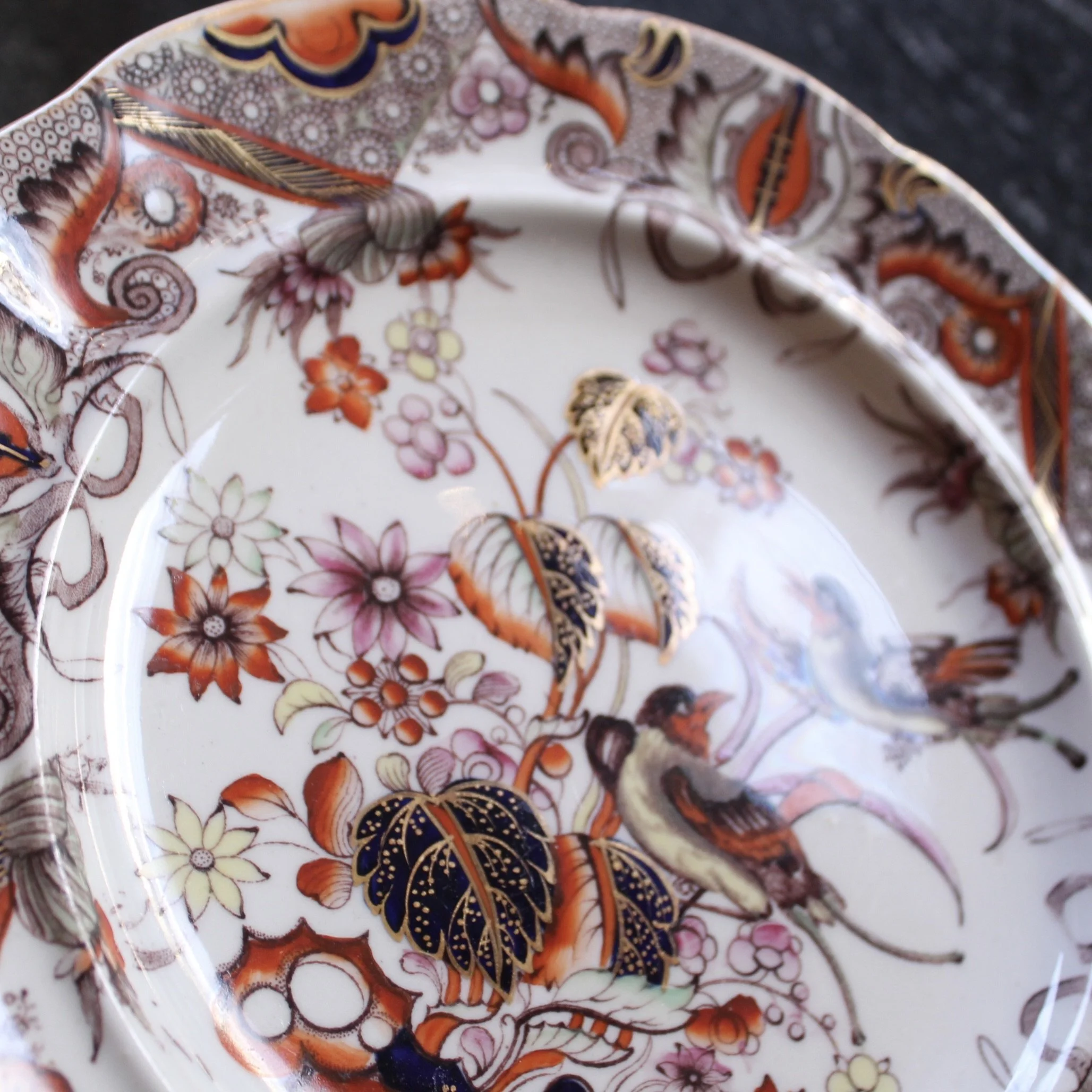 Set of Antique Imari Mason’s Ironstone Dinnerware, 61 Pieces