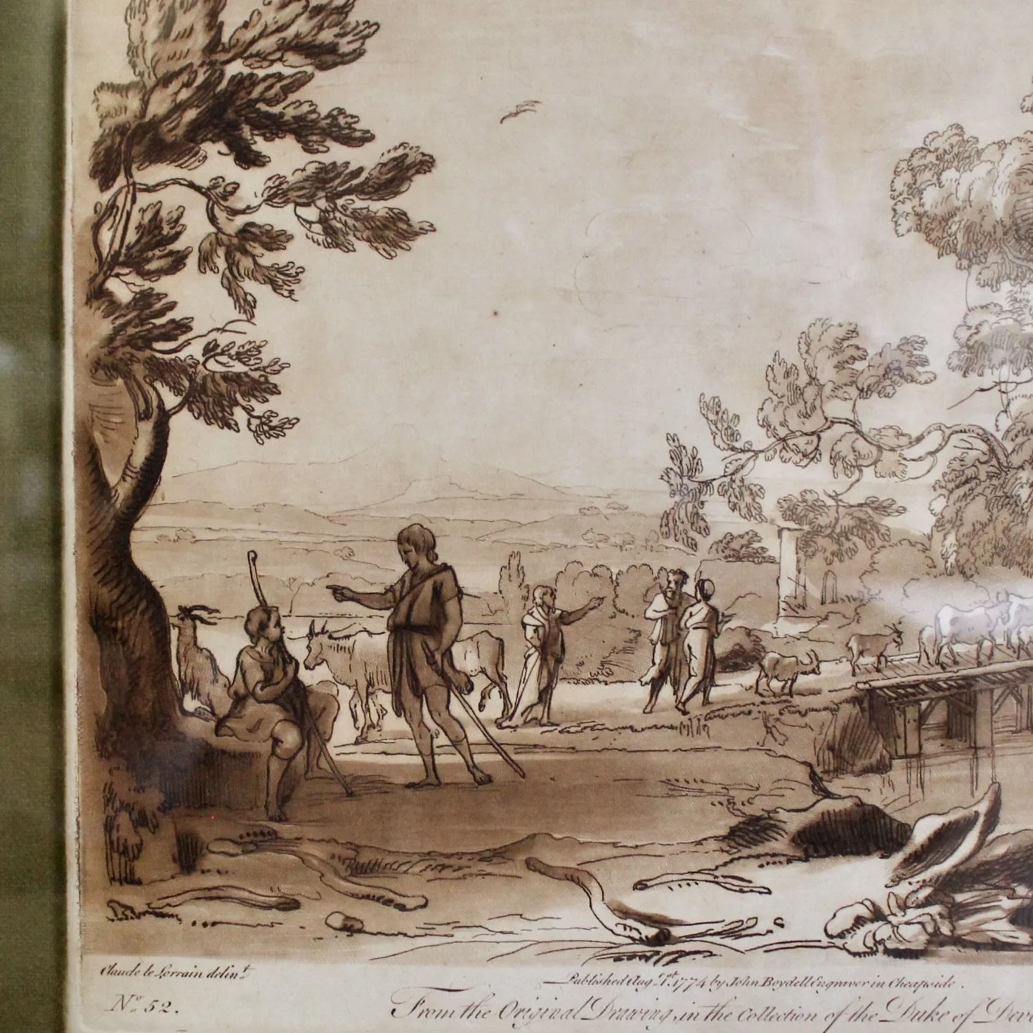 Claude Lorrain Duke of Devonshire sepia engravings