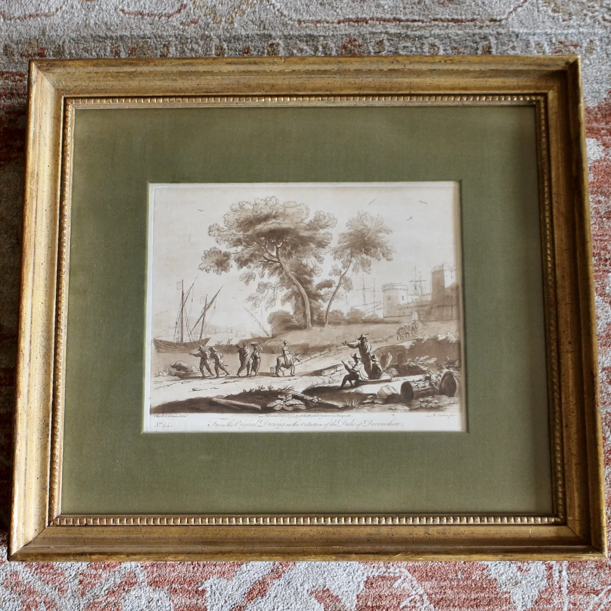Claude Lorrain Duke of Devonshire sepia engravings
