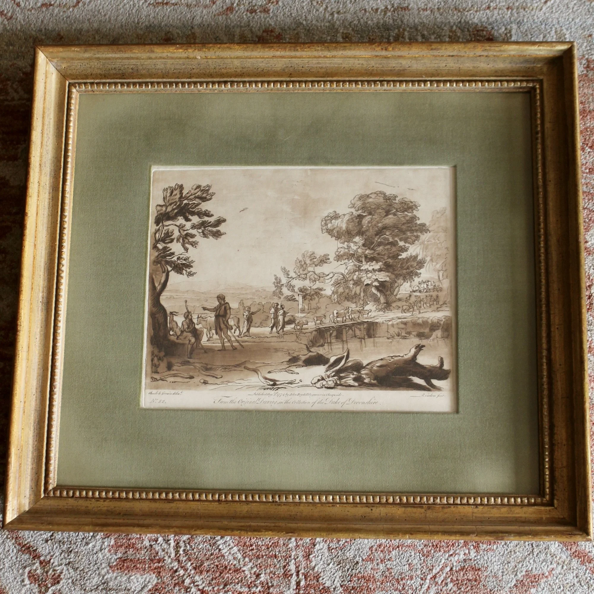 Claude Lorrain Duke of Devonshire sepia engravings