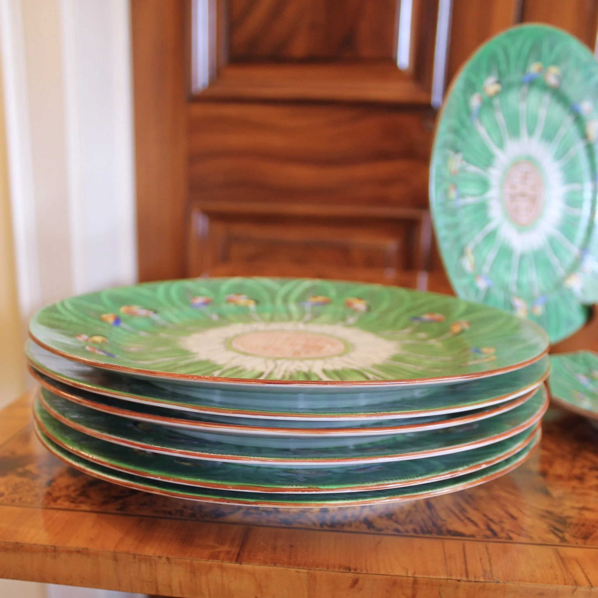 Chinese Export Green (Famille Verte) “Cabbage” Porcelain