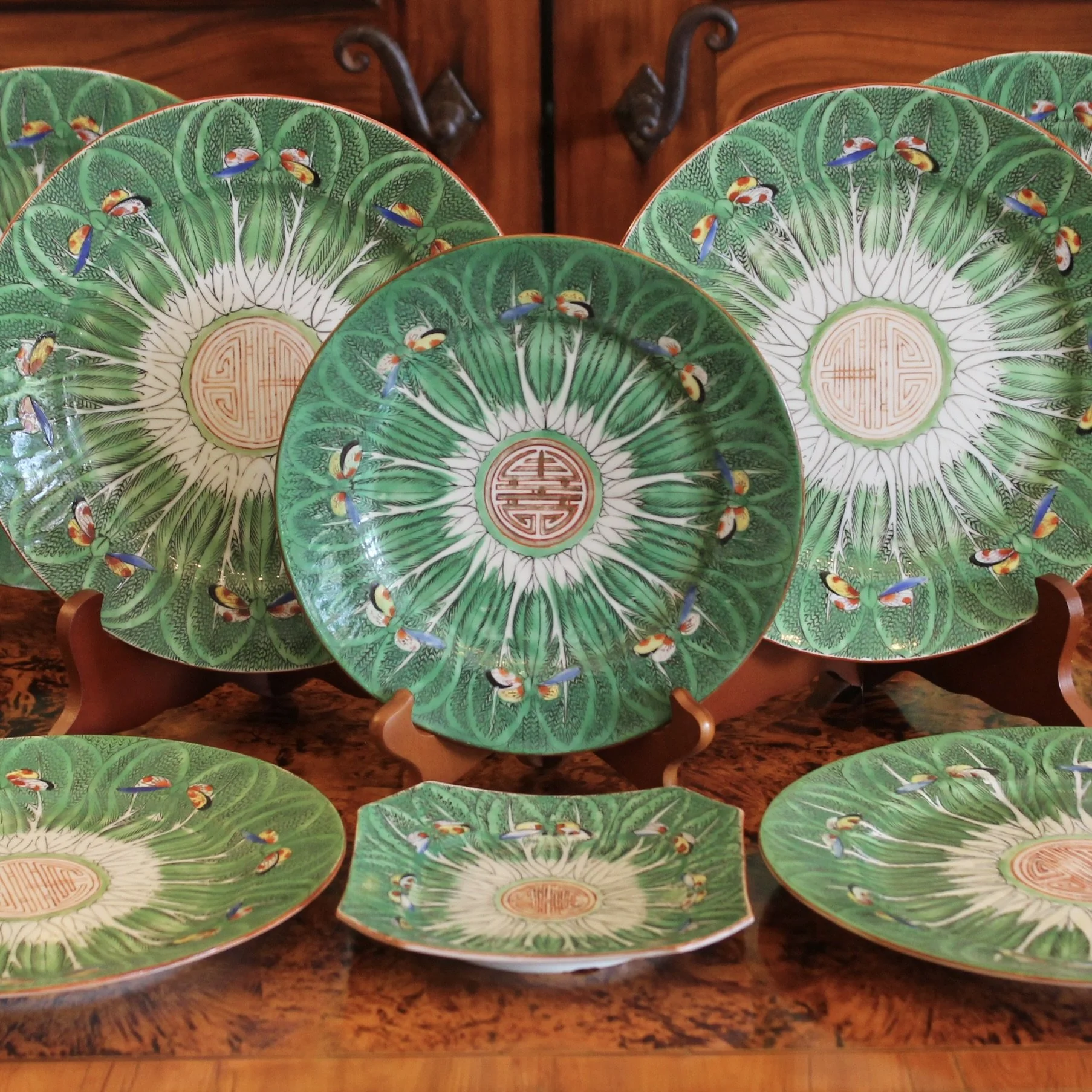 Chinese Export Green (Famille Verte) “Cabbage” Porcelain