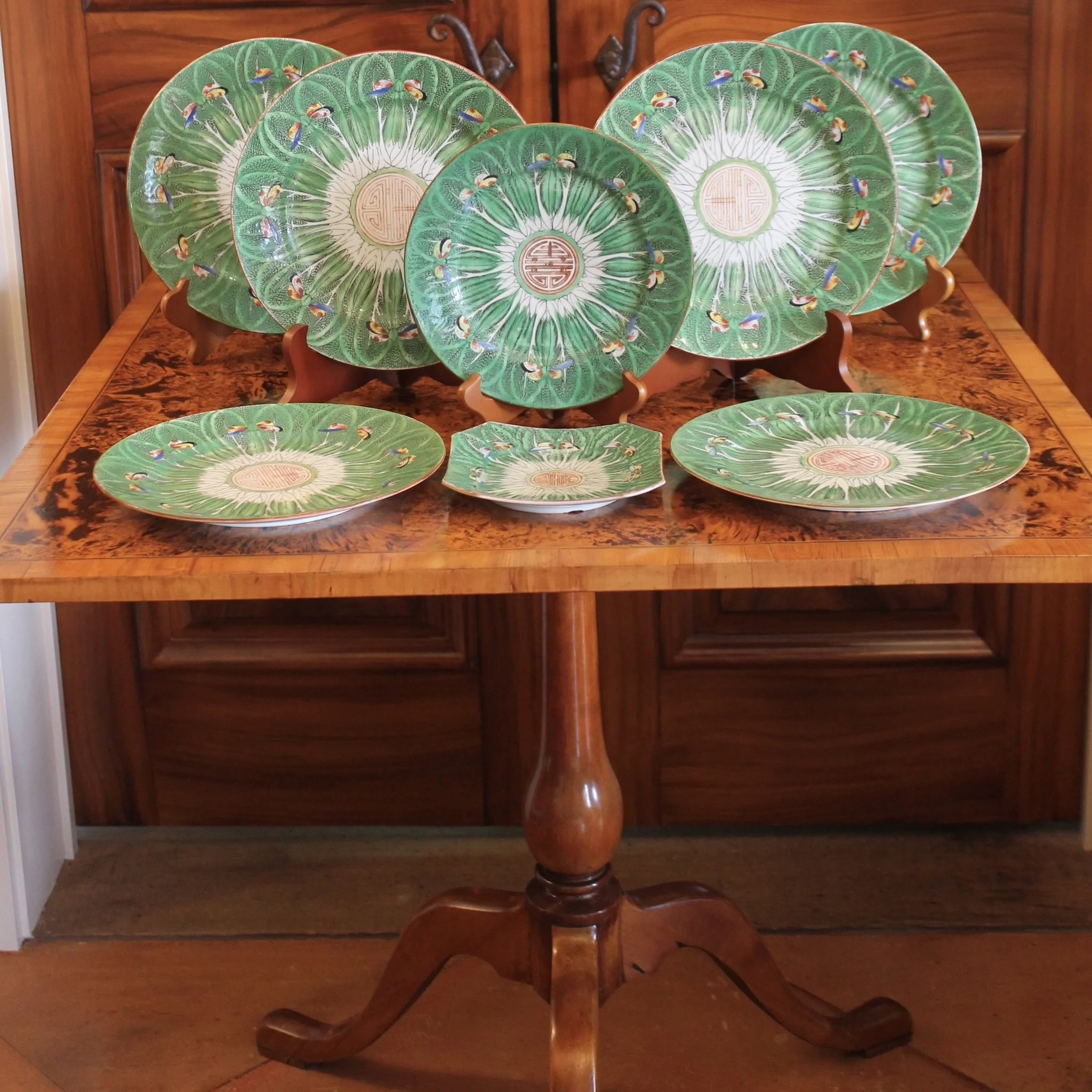 Chinese Export Green (Famille Verte) “Cabbage” Porcelain