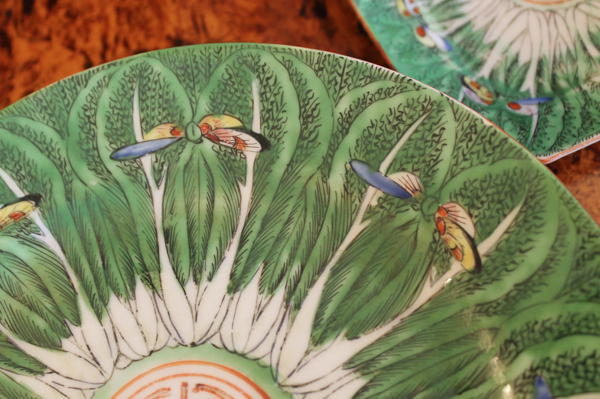 Chinese Export Green (Famille Verte) “Cabbage” Porcelain