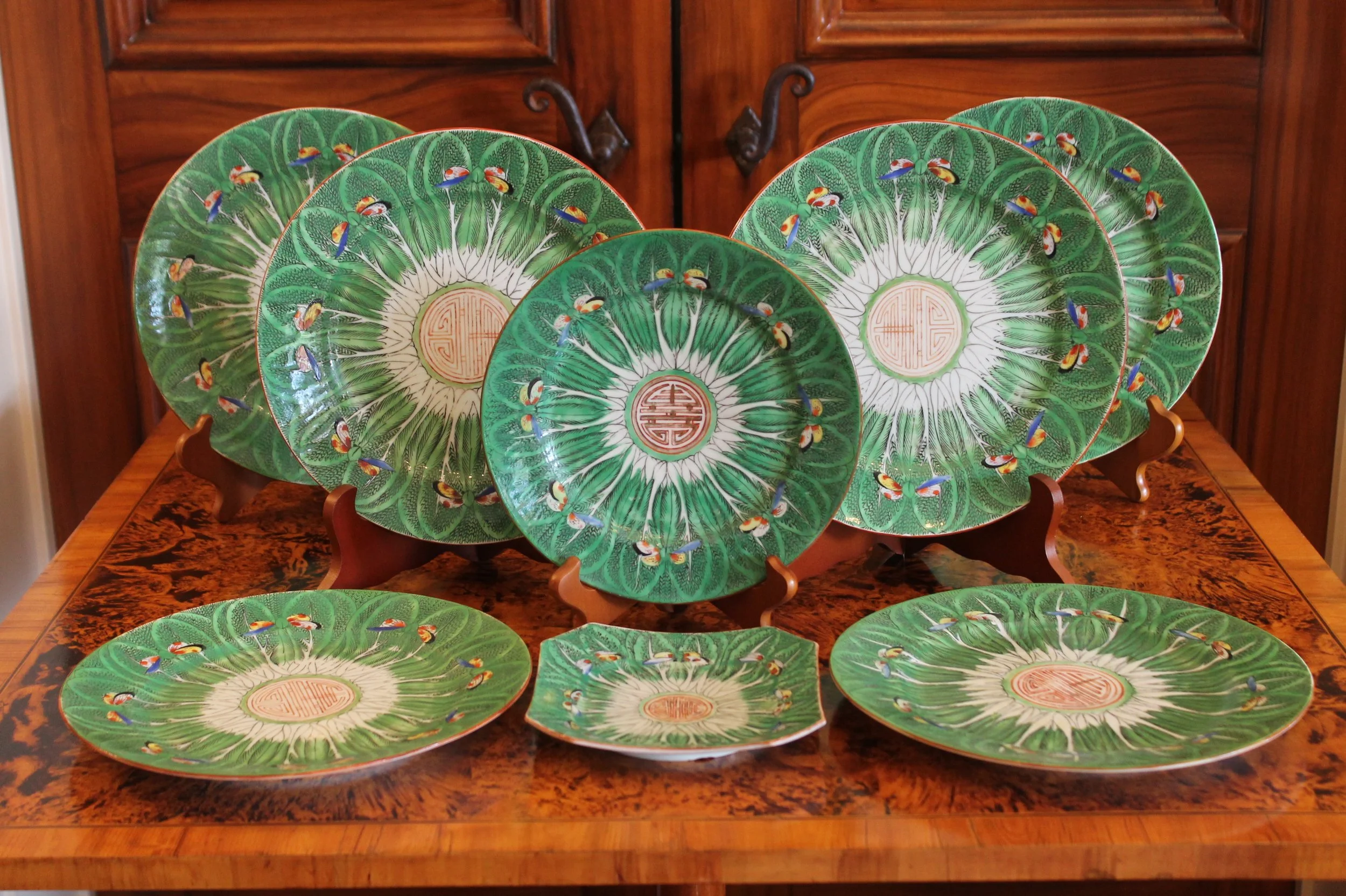 Chinese Export Green (Famille Verte) “Cabbage” Porcelain