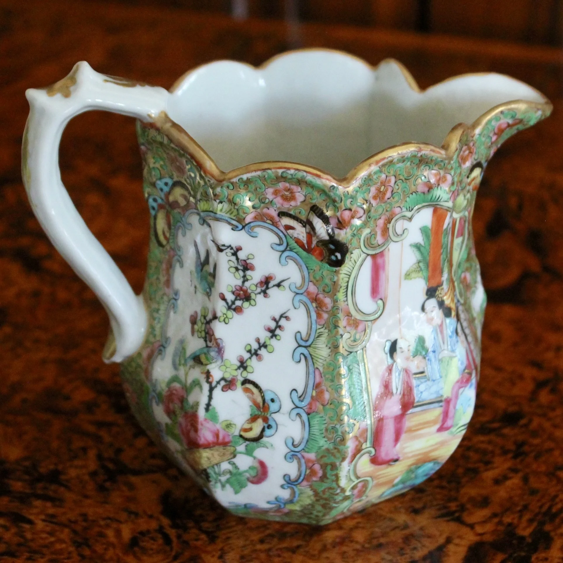 Rose Medallion Porcelain Jugs- a Pair