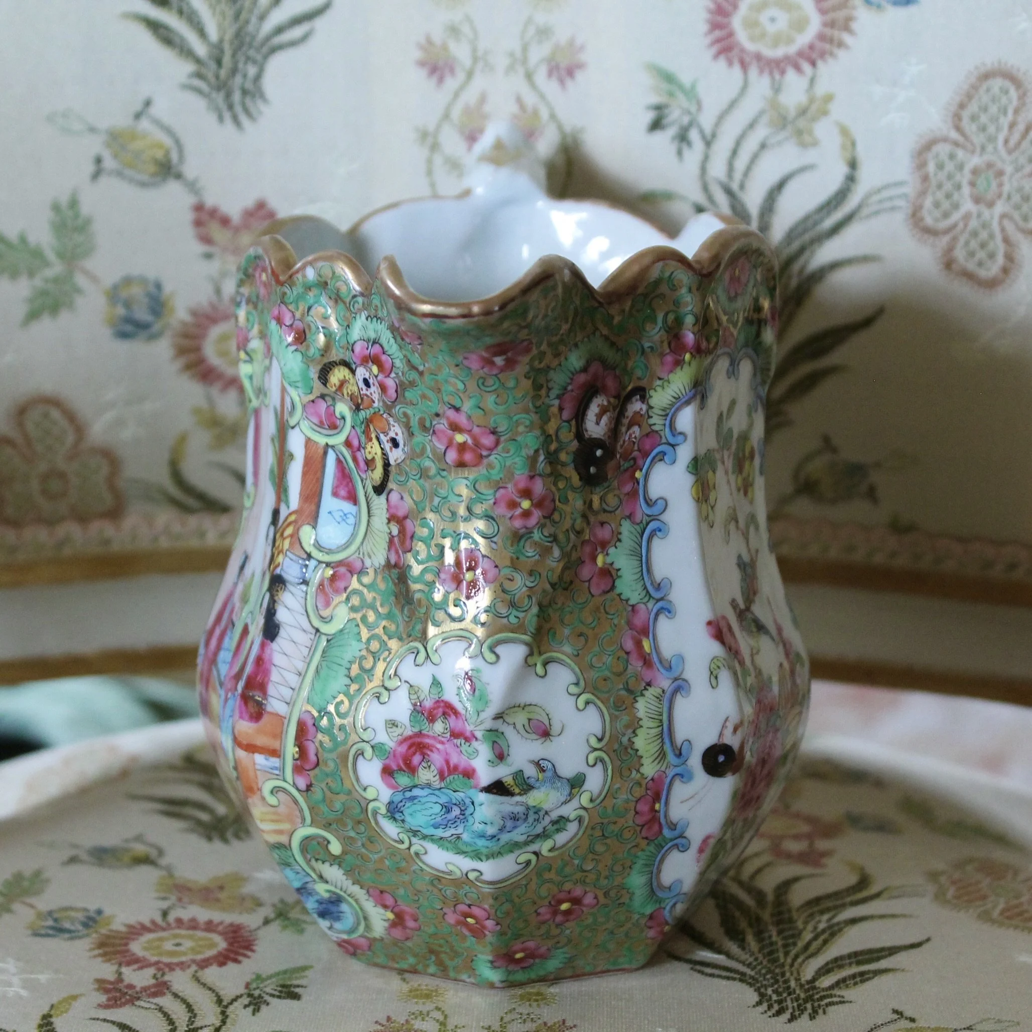 Rose Medallion Porcelain Jugs- a Pair