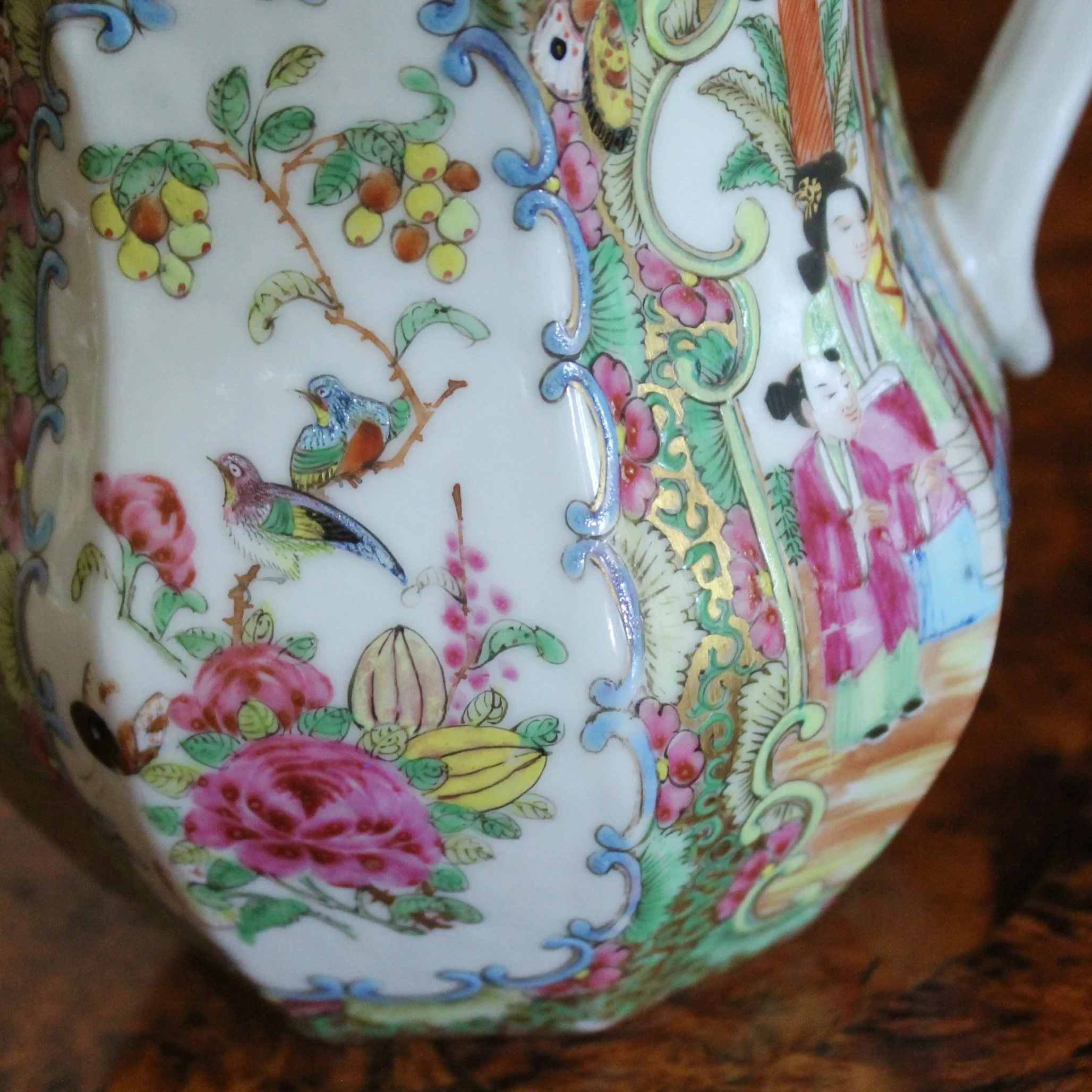 Rose Medallion Porcelain Jugs- a Pair