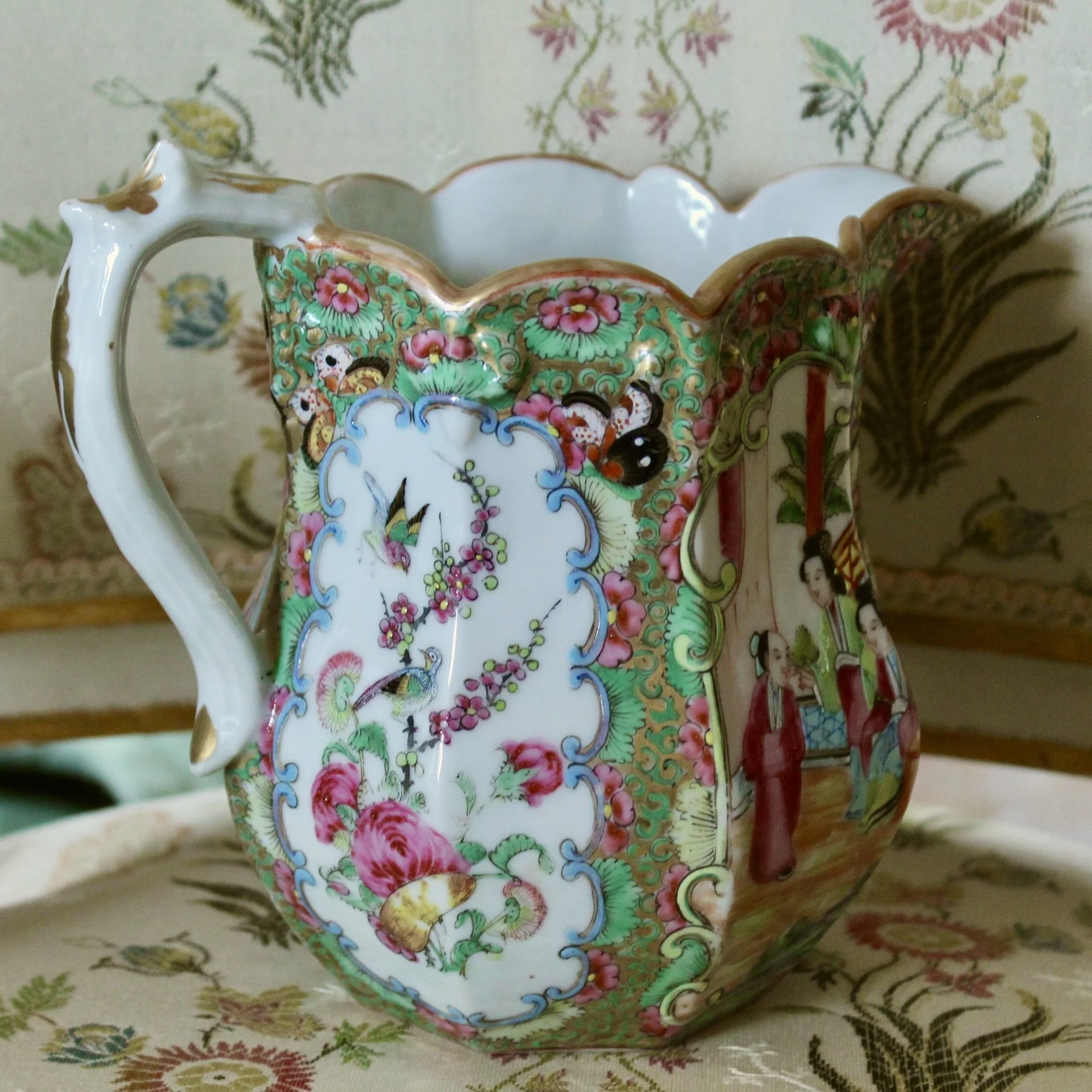 Rose Medallion Porcelain Jugs- a Pair