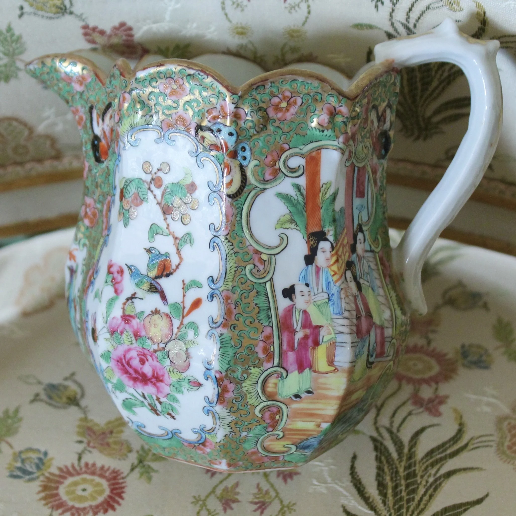 Rose Medallion Porcelain Jugs- a Pair