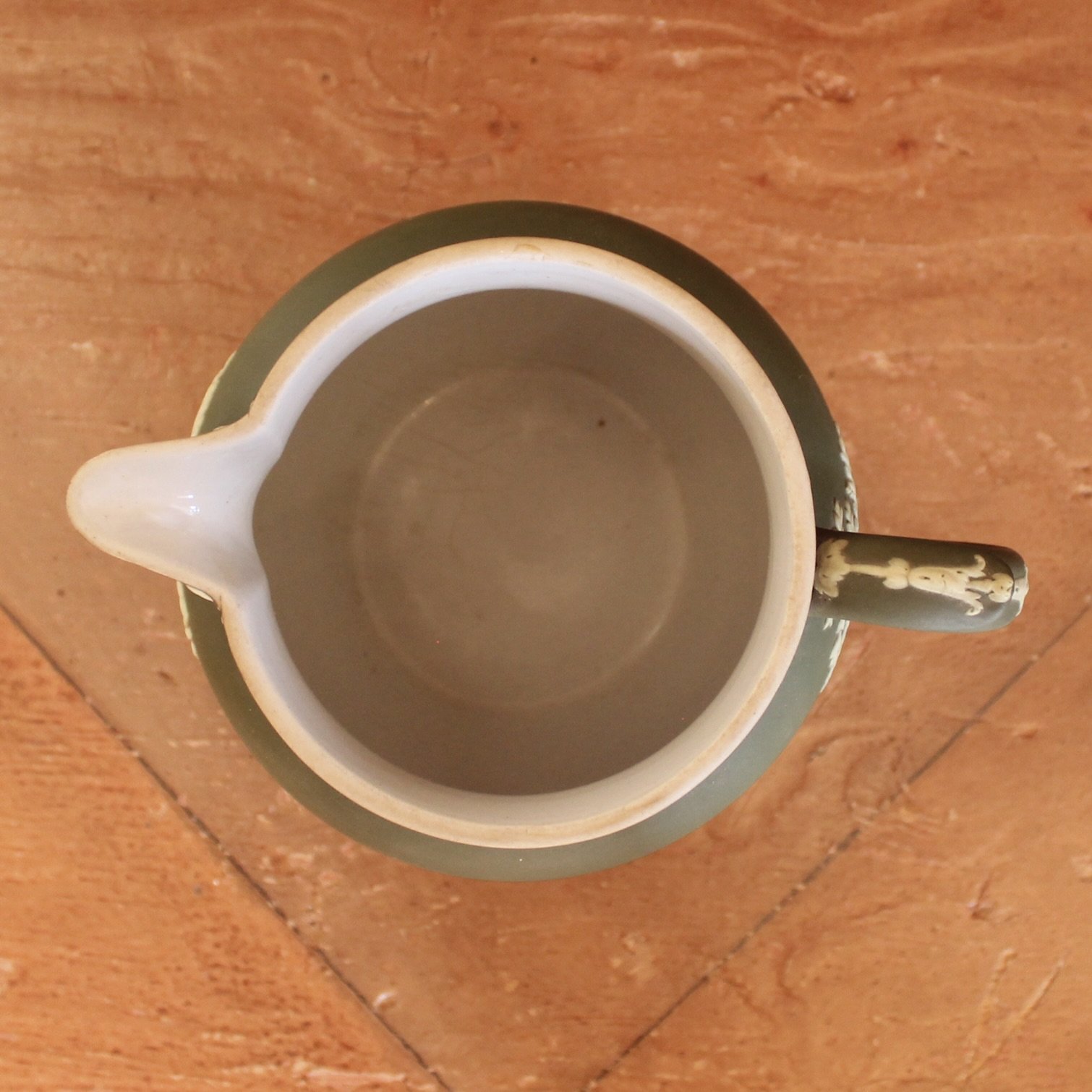 Antique Wedgwood Green Jasperware Jug