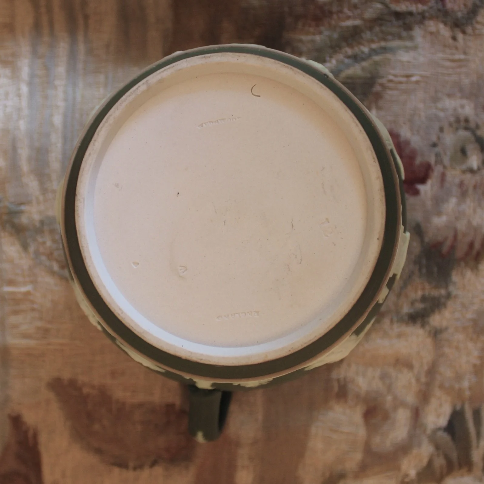 Antique Wedgwood Green Jasperware Jug