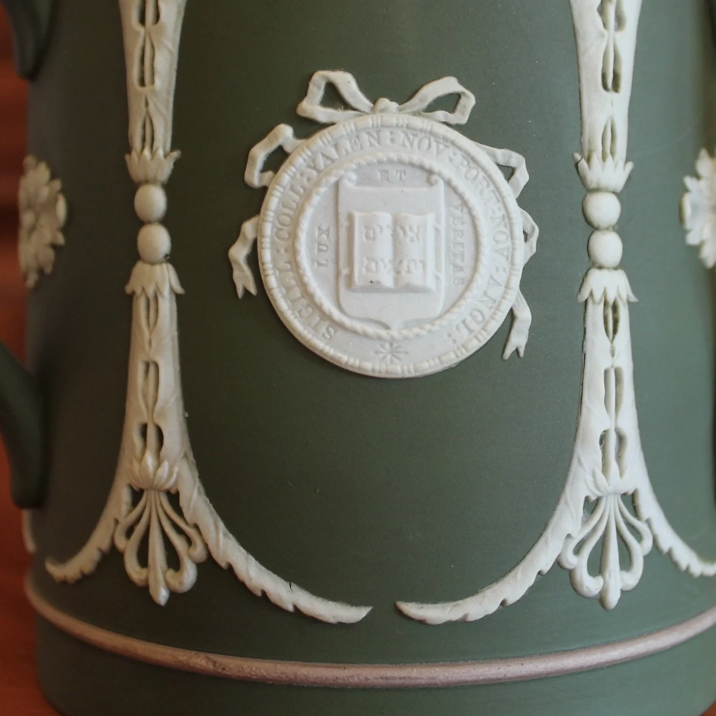 Wedgwood Green Jasperware Yale University Loving Cup