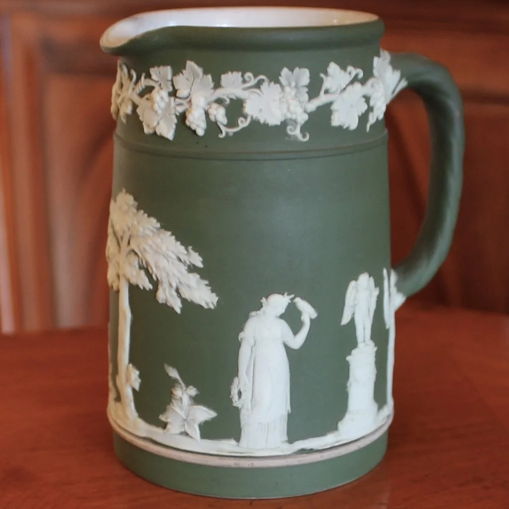 Wedgwood Green Jasperware Cream Pitcher