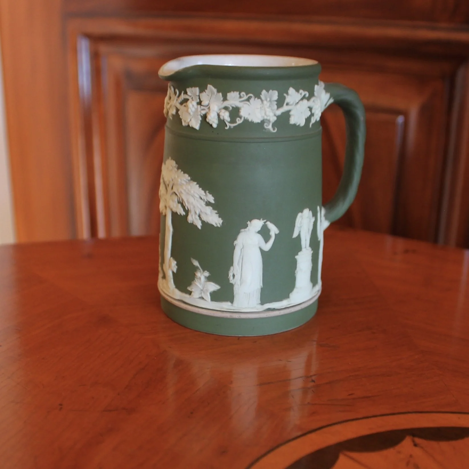 Wedgwood Green Jasperware Cream Pitcher