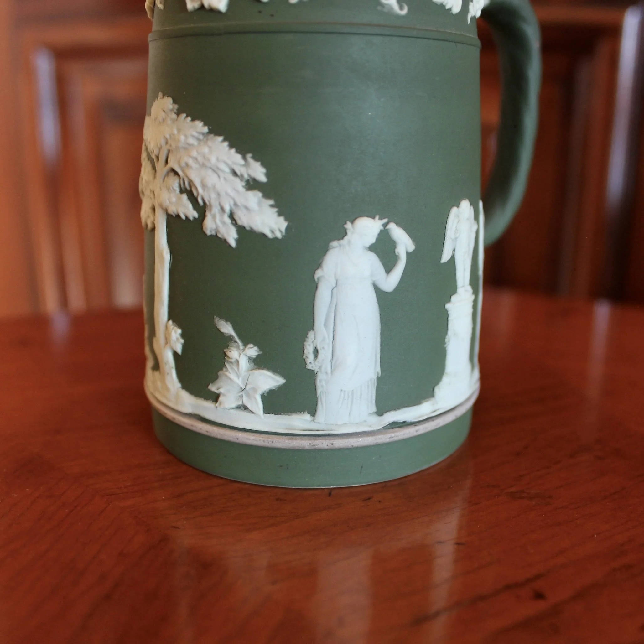 Wedgwood Green Jasperware Cream Pitcher