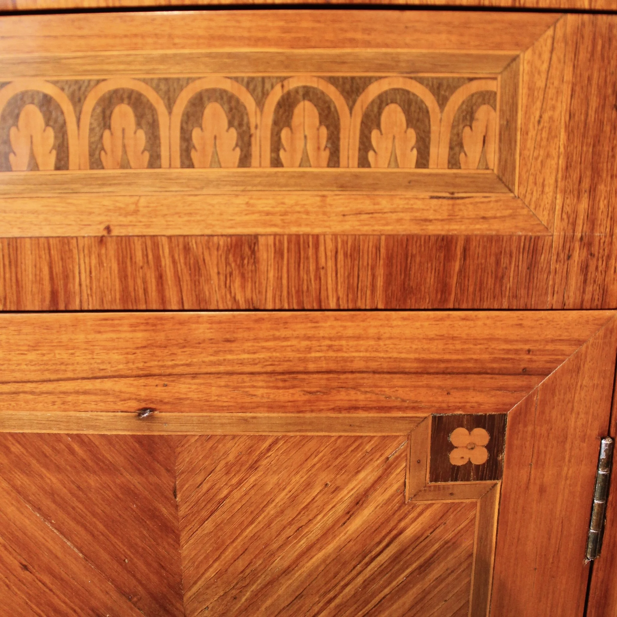 Tall French Transitional Louis XV/XVI Style Narrow Cabinet
